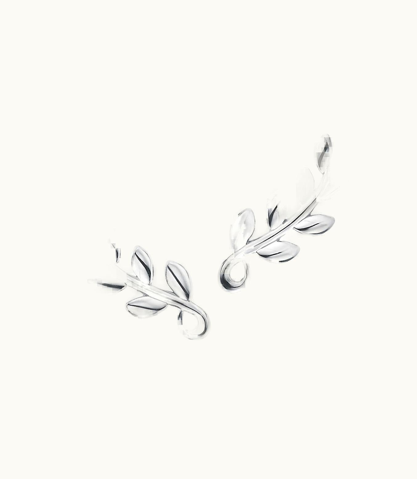 Tiffany & Co Paloma Picasso® Olive Leaf Climber Earrings In Sterling Silver