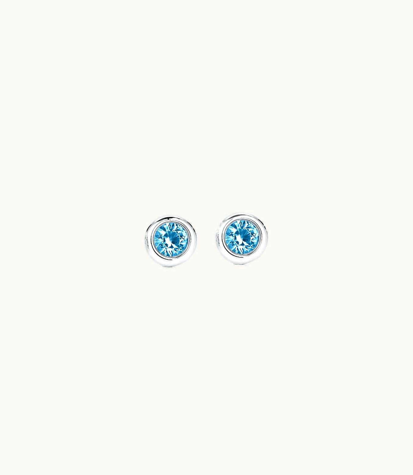 Tiffany & Co Elsa Peretti® Color By The Yard Earrings In Sterling Silver With Aquamarines