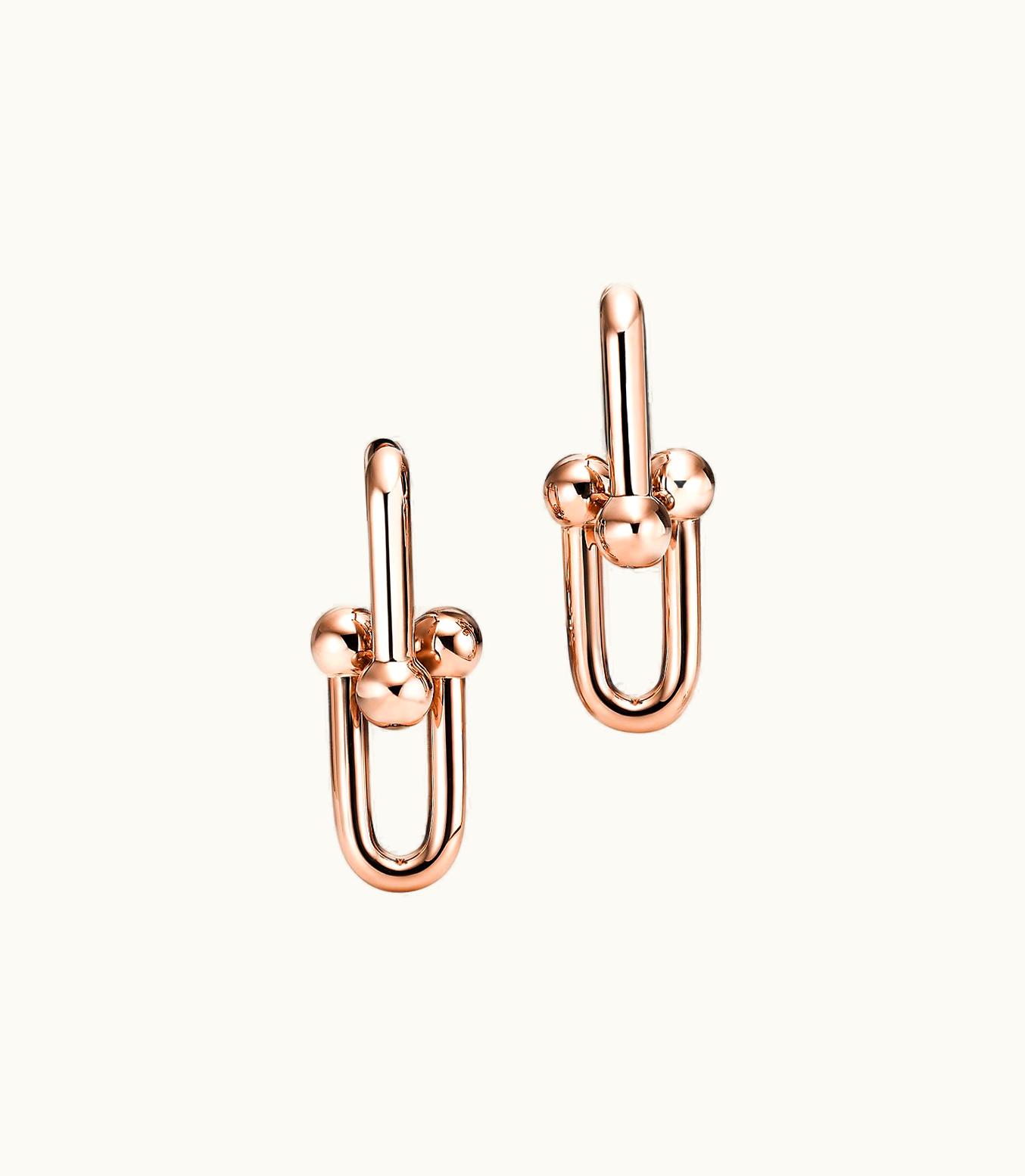 Tiffany & Co Tiffany Hardwear Large Link Earrings In Rose Gold