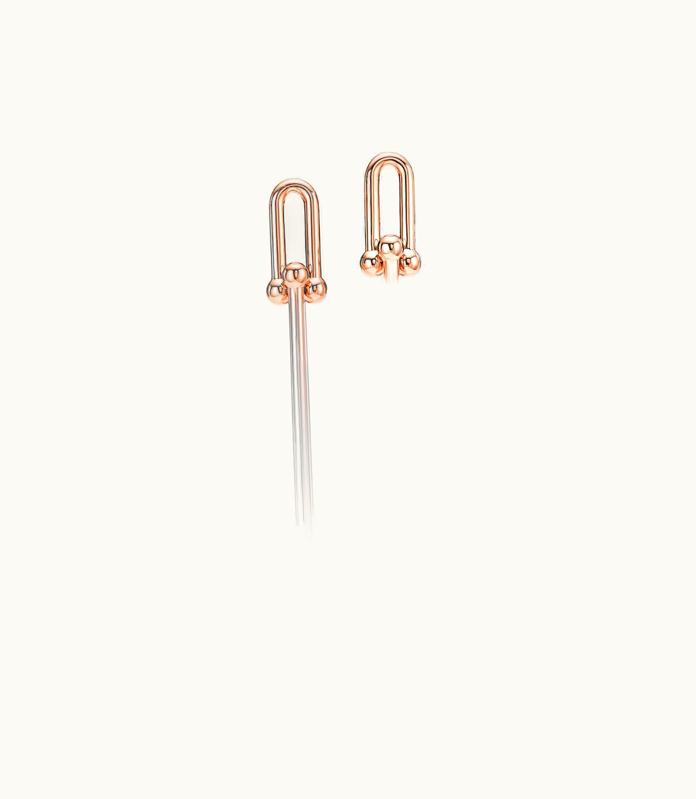 Tiffany & Co Tiffany Hardwear Double Long Link Earrings In Rose Gold