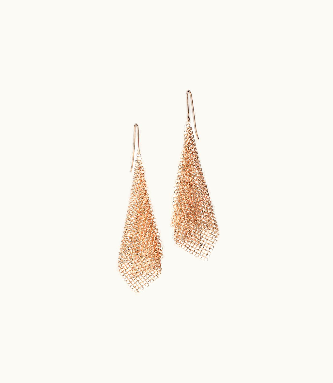 Tiffany & Co Elsa Peretti® Mesh Earrings In 18K Rose Gold, Small