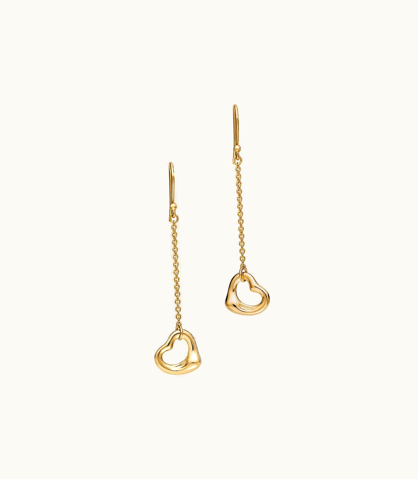 Tiffany & Co Elsa Peretti® Open Heart Earrings In Yellow Gold