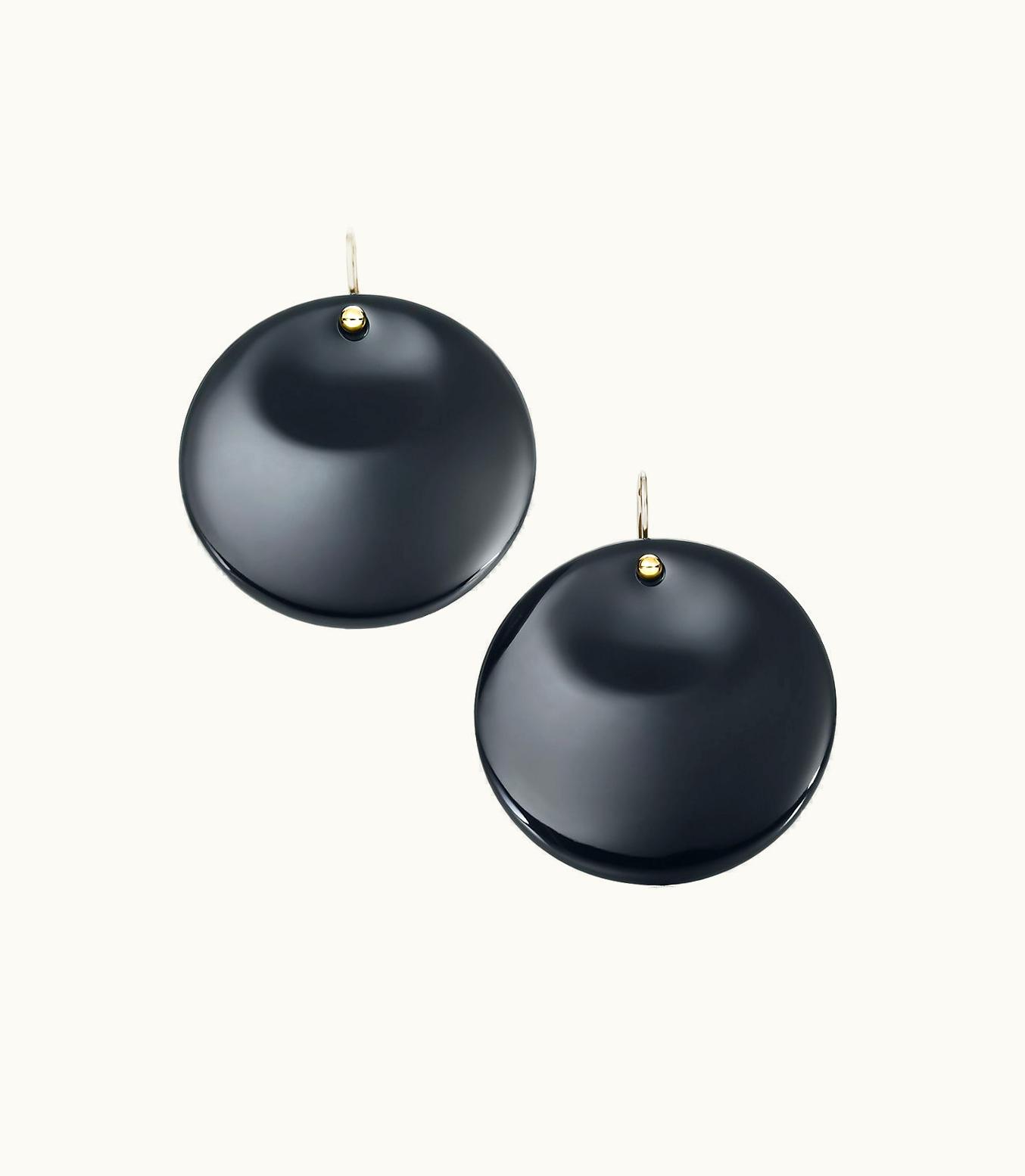 Tiffany & Co Elsa Peretti® Round Earrings In Lacquer Over Japanese Hardwood With 18K Gold