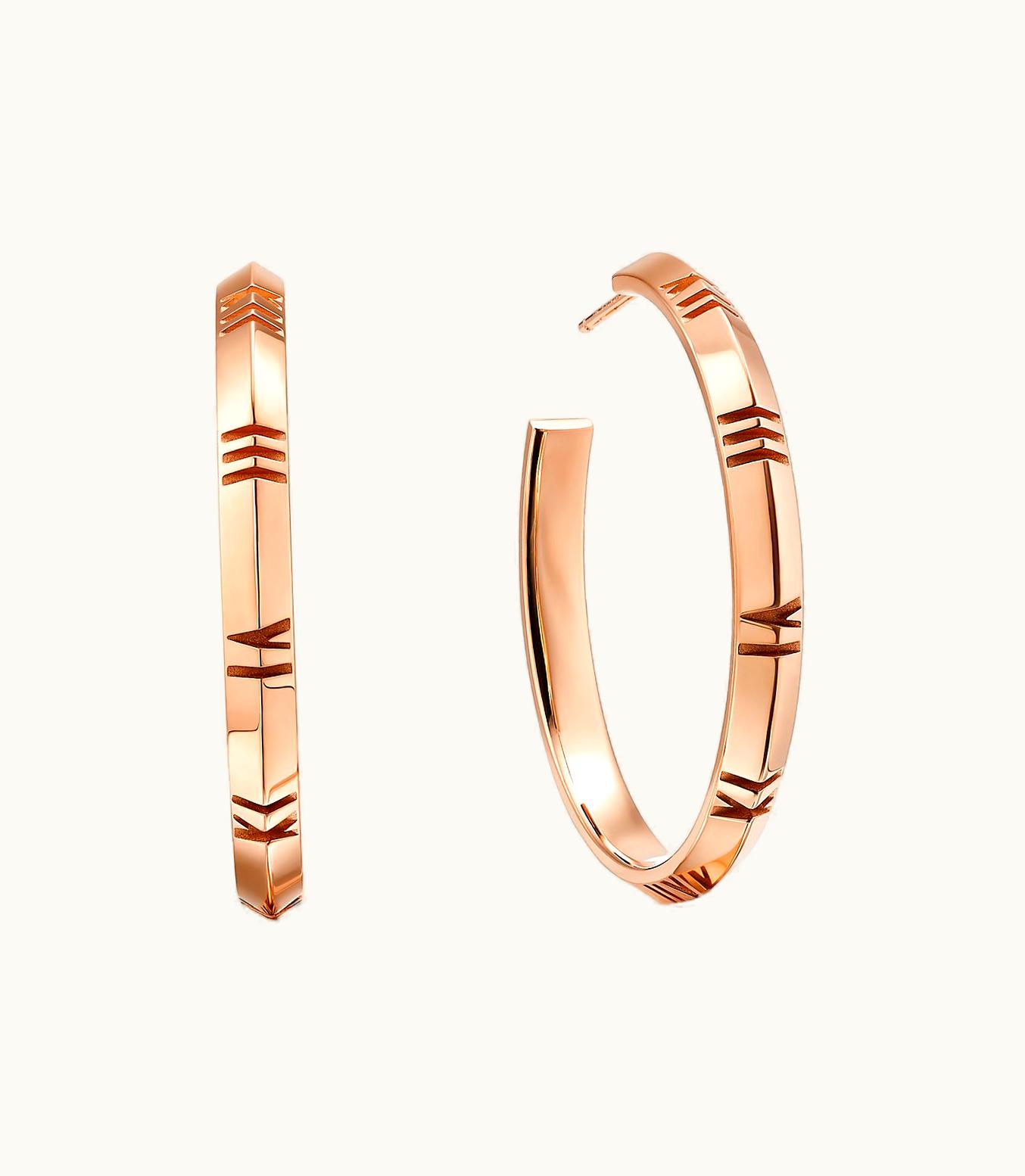 Tiffany & Co Atlas® X Hoop Earrings In Rose Gold, Large