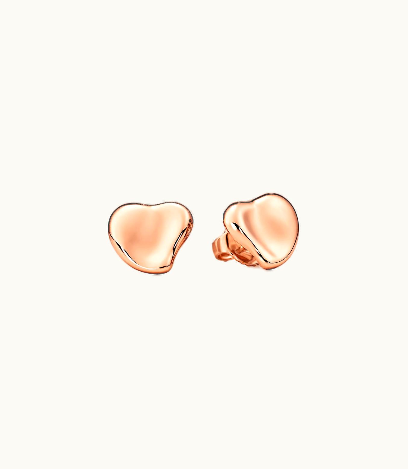 Tiffany & Co Elsa Peretti® Full Heart Earrings In 18K Rose Gold, 10 Mm