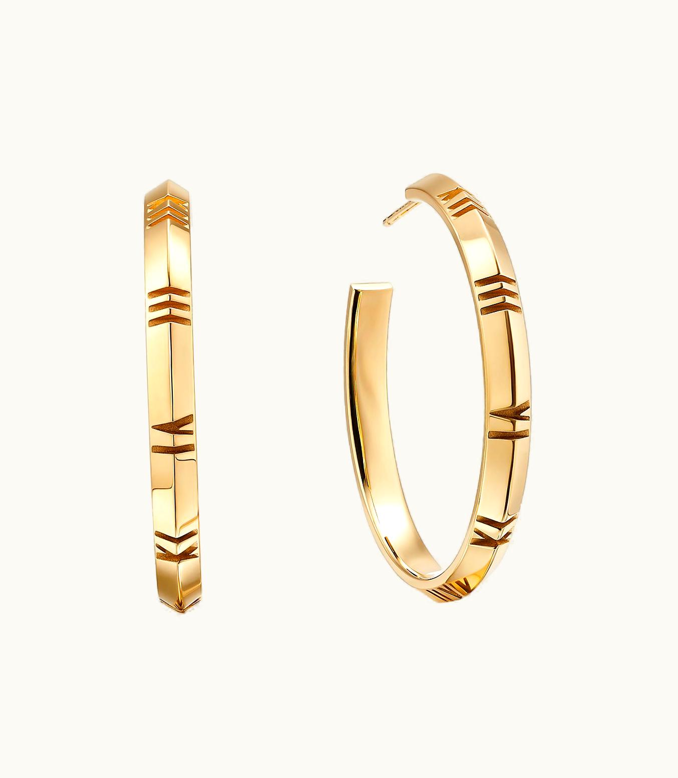 Tiffany & Co Atlas® X Hoop Earrings In Yellow Gold, Large