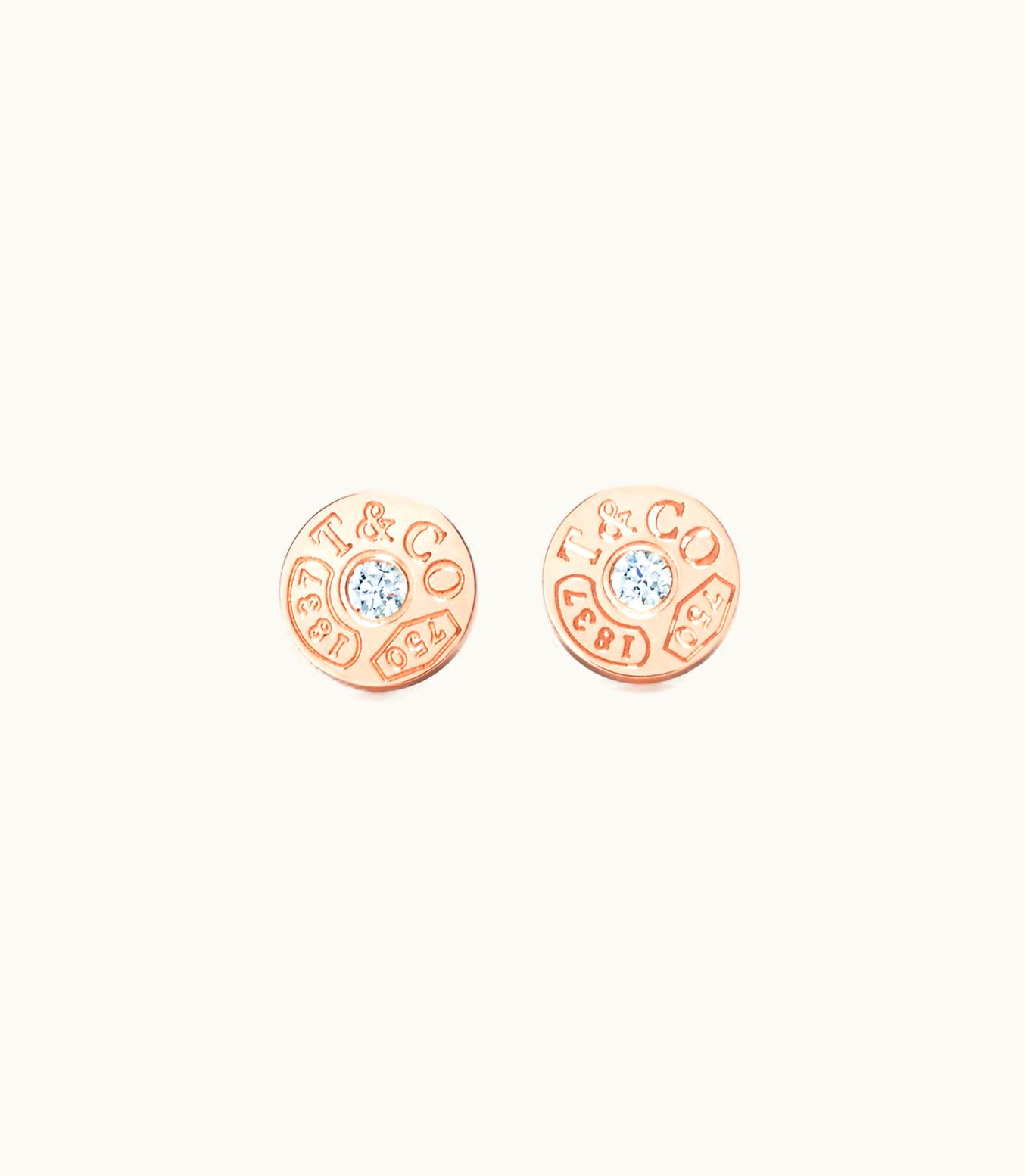 Tiffany & Co Tiffany 1837™ Circle Earrings In 18K Rose Gold With Diamonds