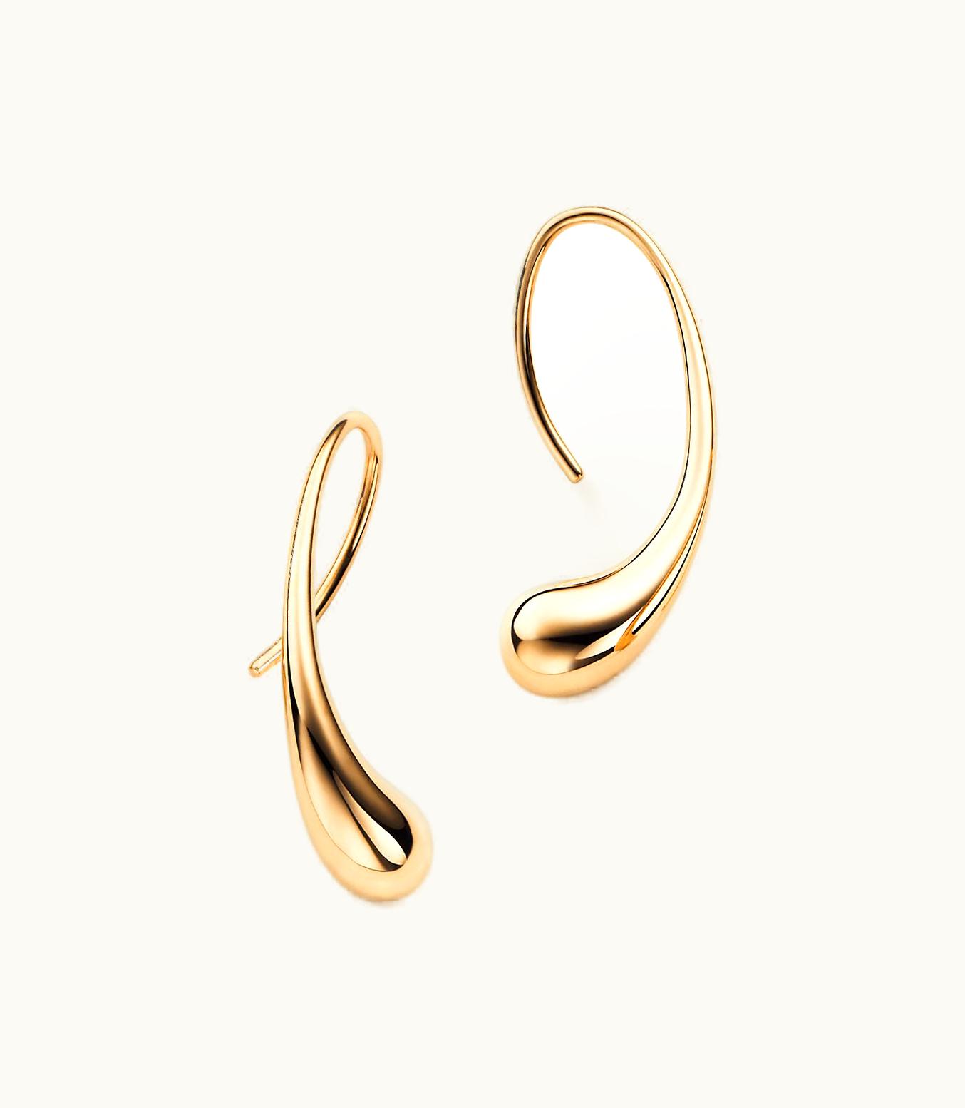 Tiffany & Co Elsa Peretti® Teardrop Hoop Earrings In 18K Gold