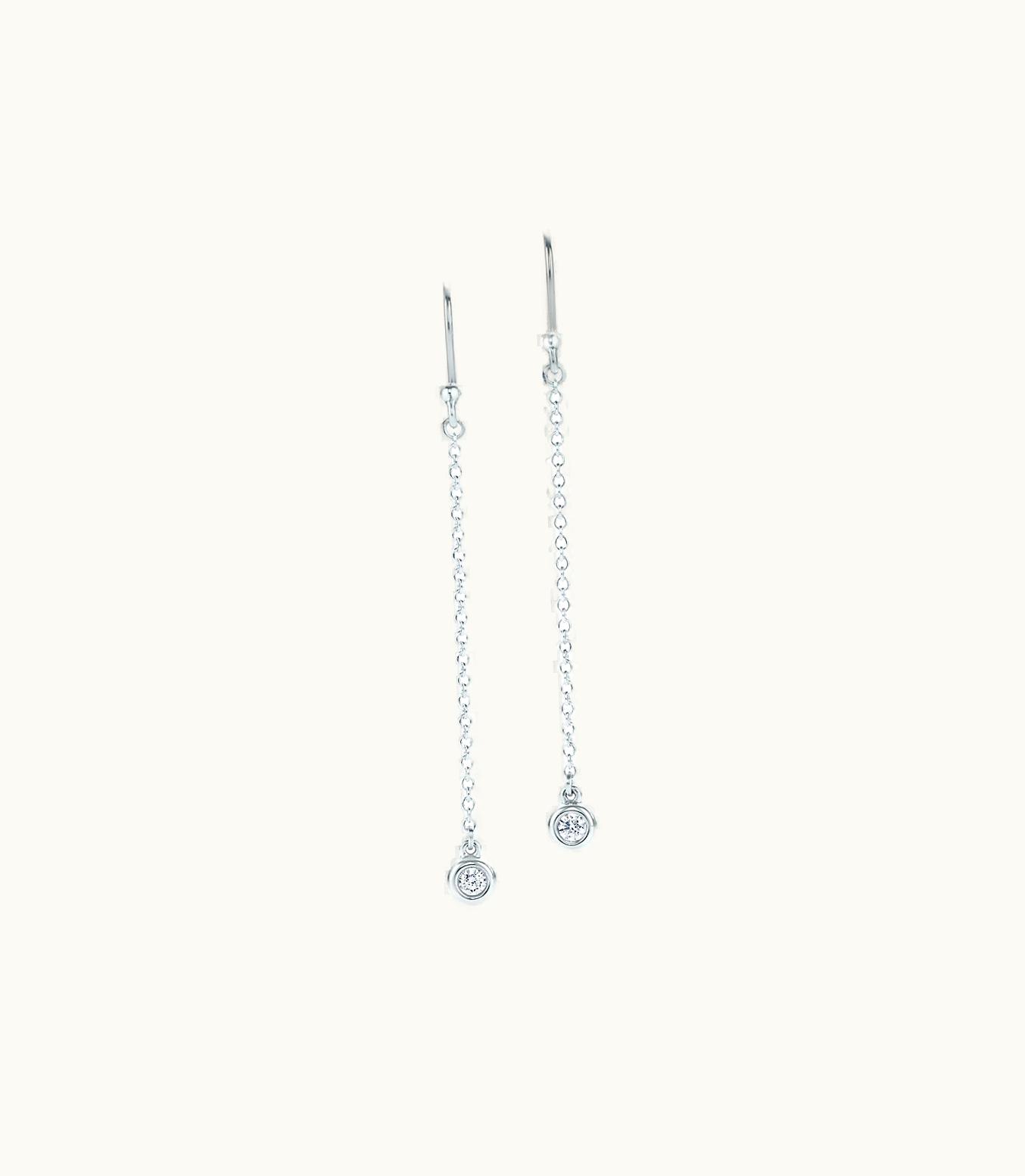 Tiffany & Co Elsa Peretti® Diamonds By The Yard® Drop Earrings In Sterling Silver 60132296