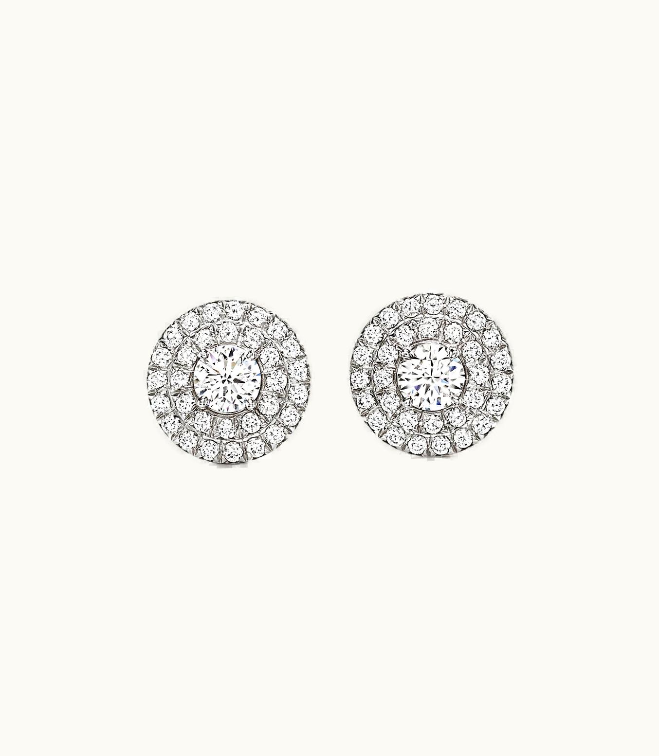Tiffany & Co Tiffany Soleste Earrings In Platinum With Round Brilliant Diamonds