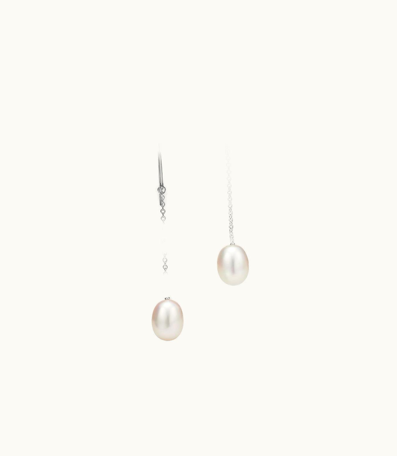 Tiffany & Co Elsa Peretti® Pearls By The Yard™ Chain Earrings In Sterling Silver
