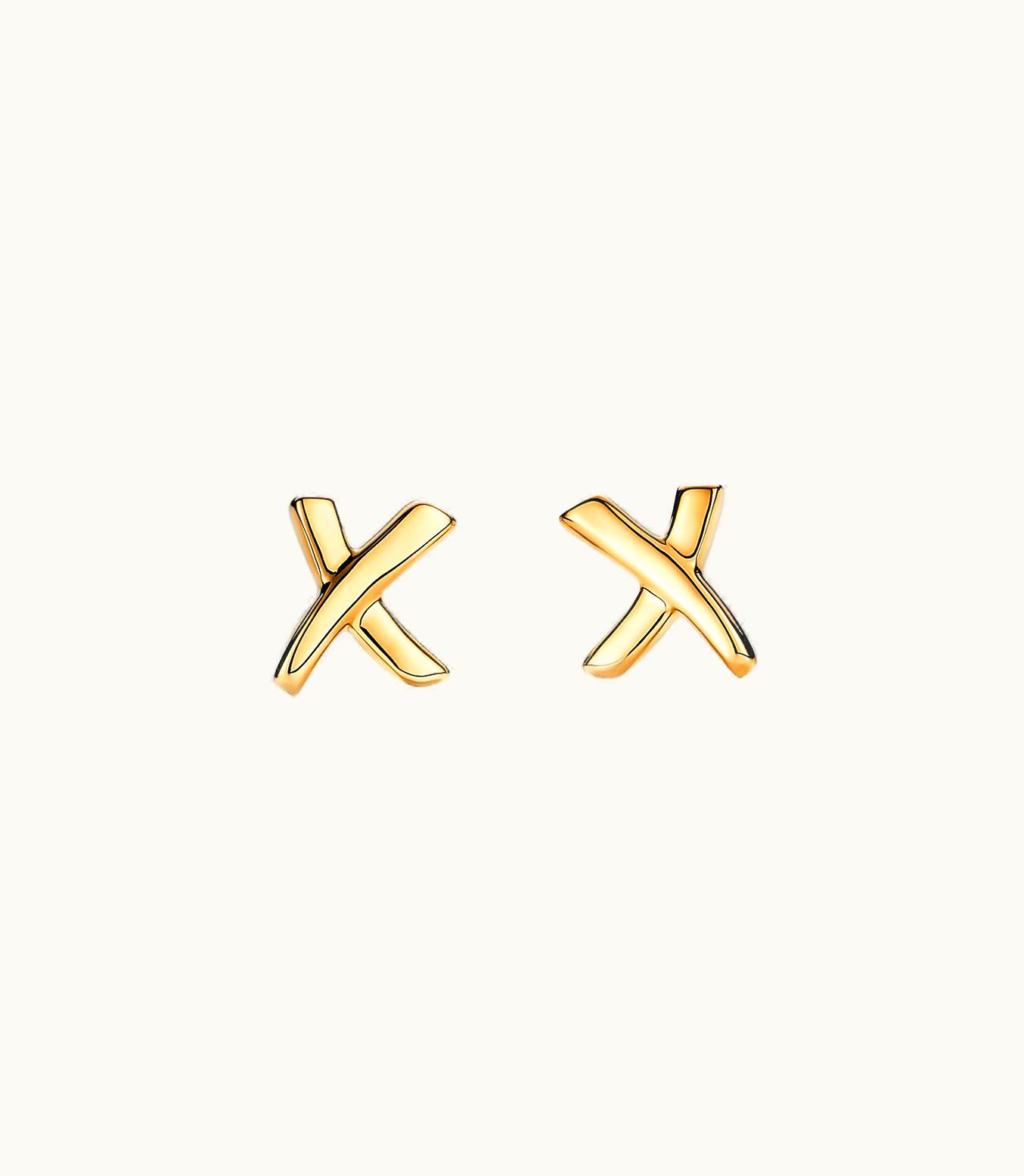 Tiffany & Co Paloma's Graffiti X Earrings In 18Ct Gold, Mini