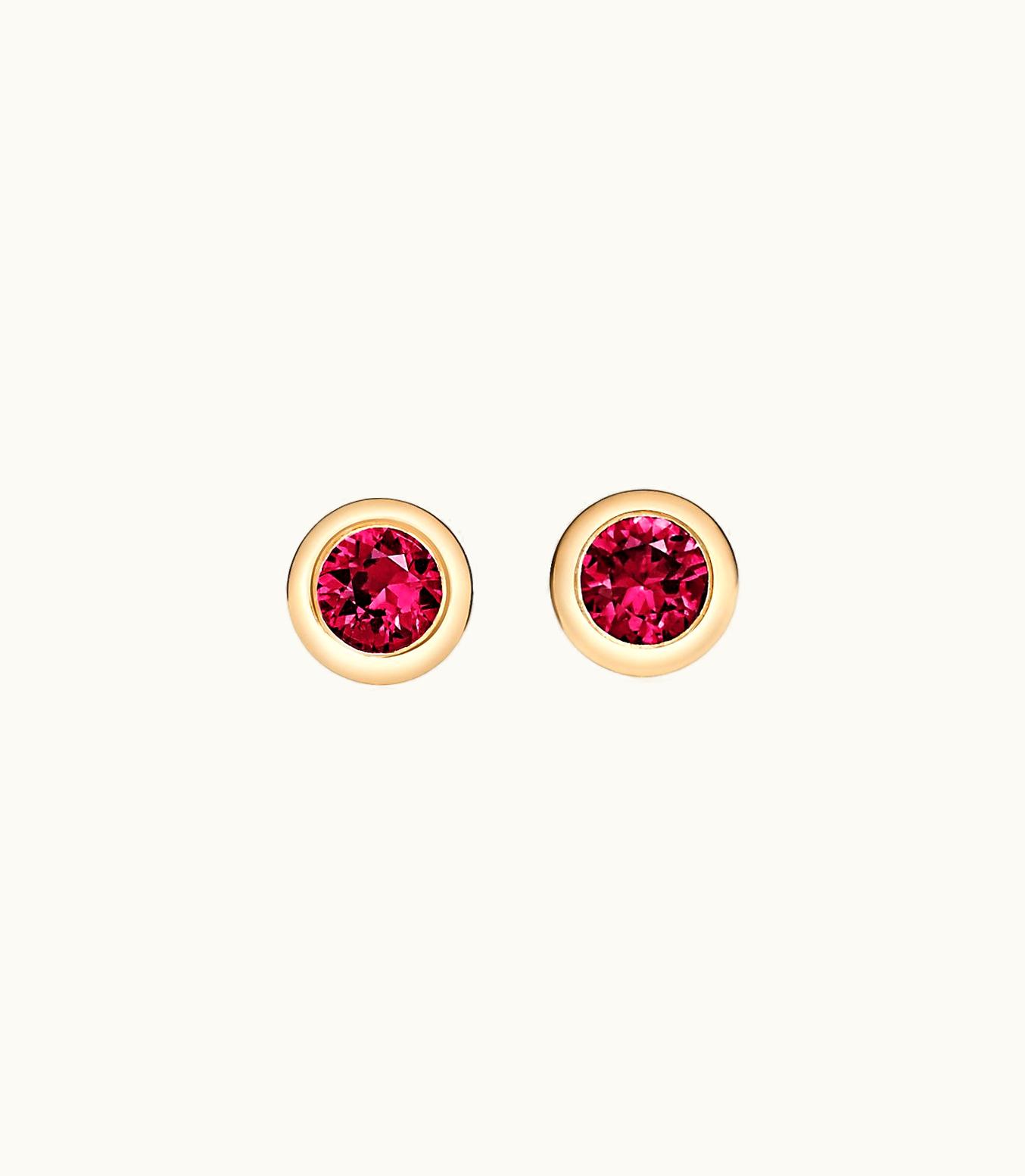 Tiffany & Co Elsa Peretti® Color By The Yard Earrings In Yellow Gold With Rubies