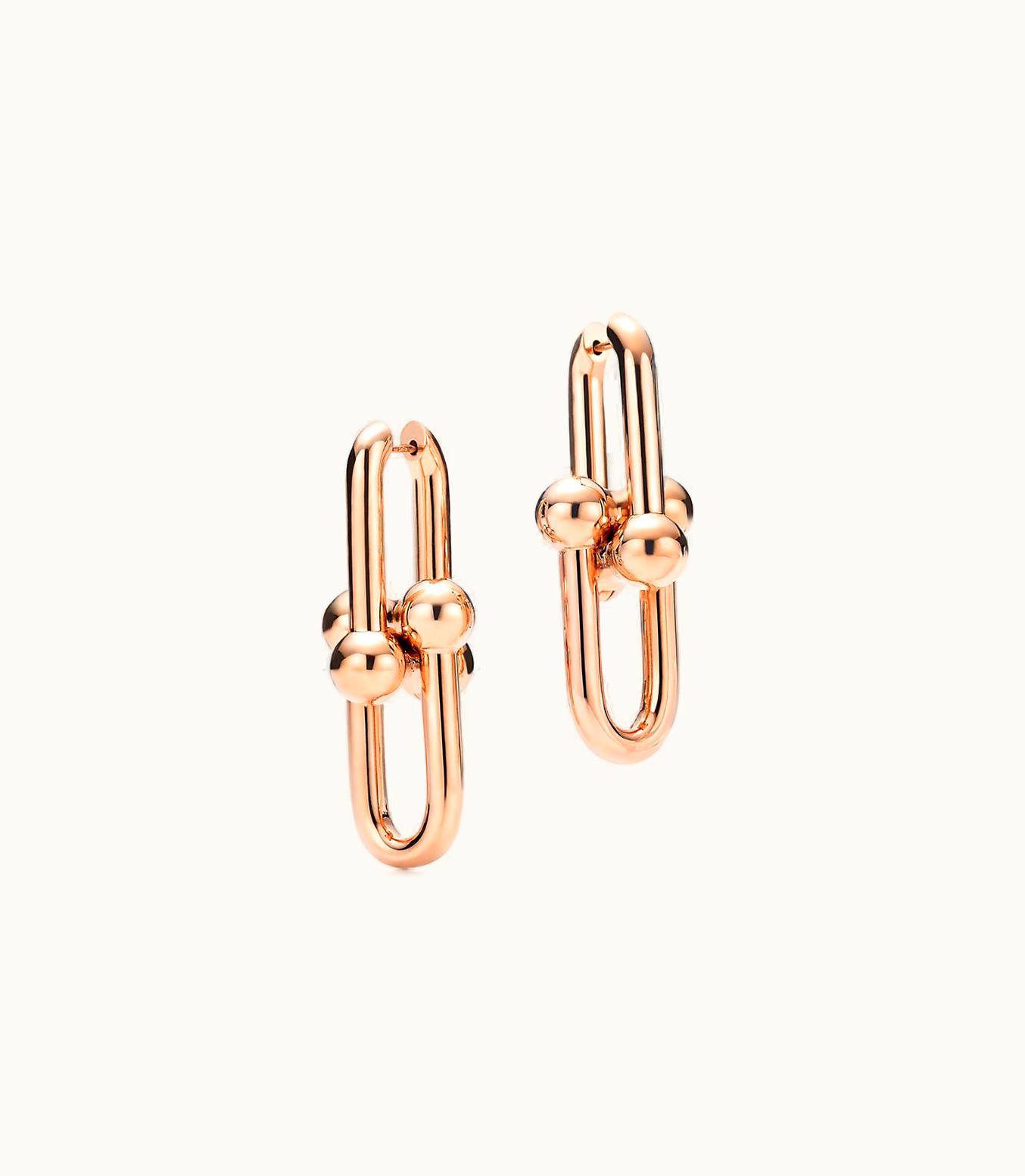 Tiffany & Co Tiffany Hardwear Extra Large Link Earrings In Rose Gold