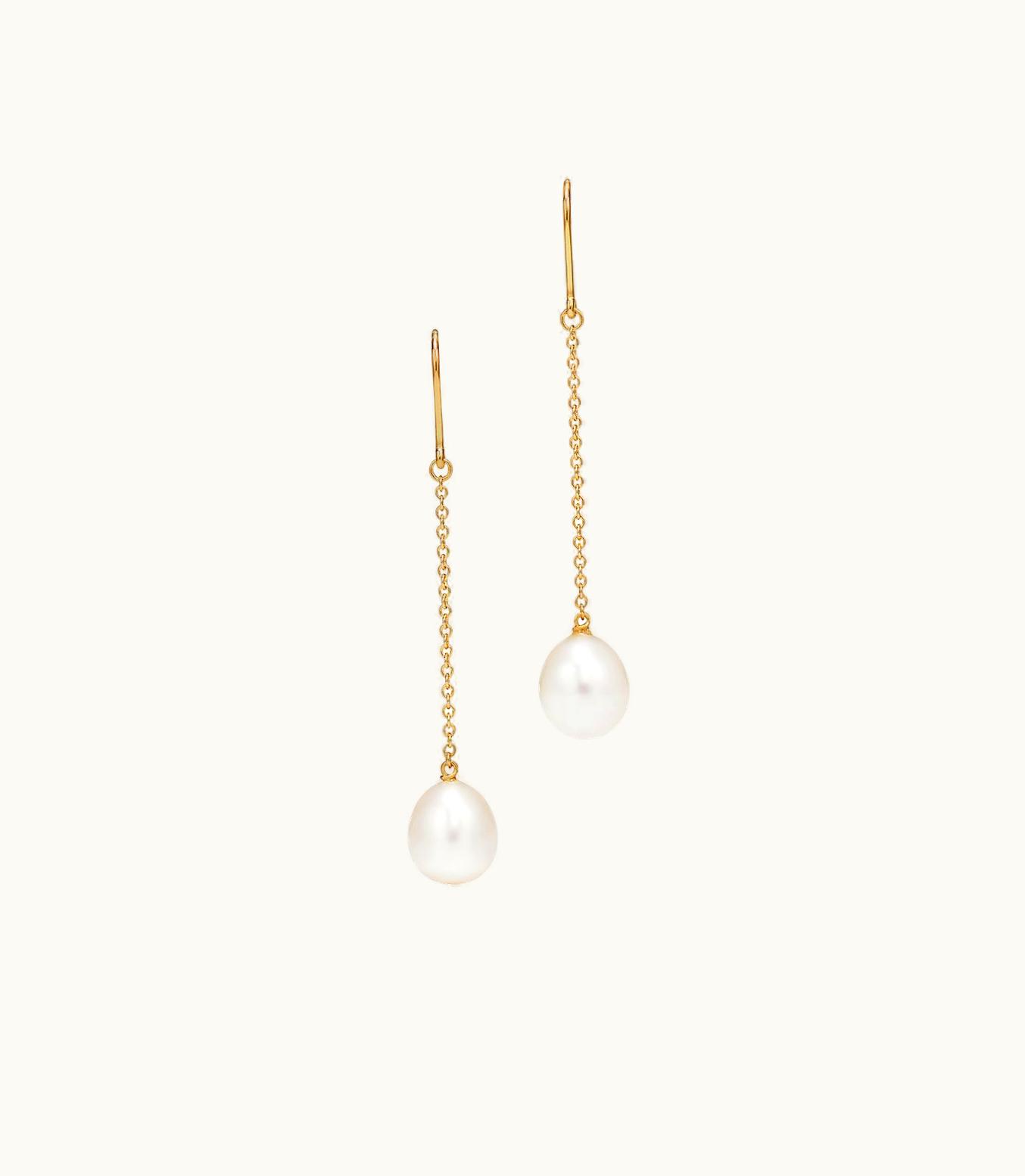 Tiffany & Co Elsa Peretti® Pearls By The Yard™ Chain Earrings In 18K Gold
