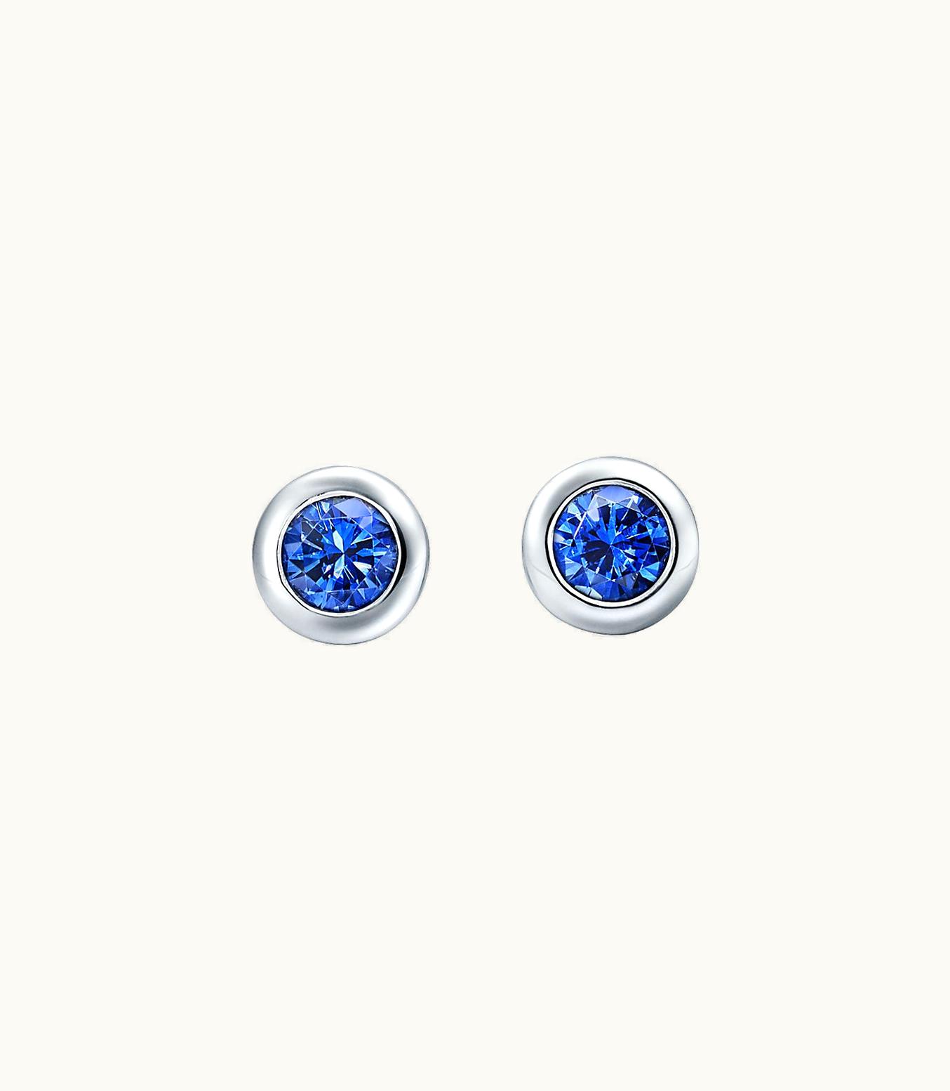 Tiffany & Co Elsa Peretti® Color By The Yard Earrings In Platinum With Sapphires