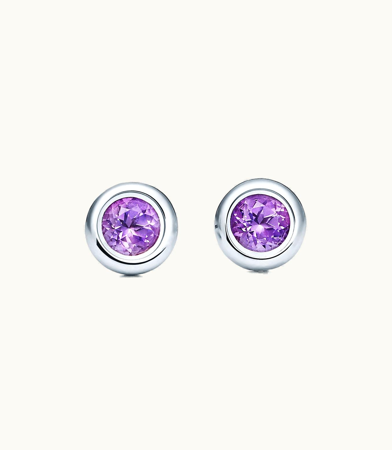 Tiffany & Co Elsa Peretti® Color By The Yard Earrings In Sterling Silver With Amethysts