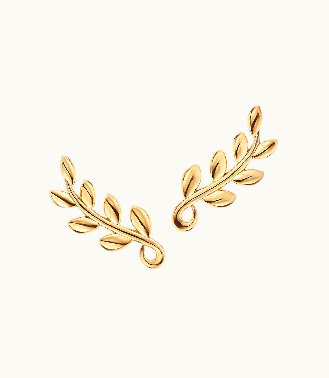 Tiffany & Co Paloma Picasso® Olive Leaf Climber Earrings In 18K Gold