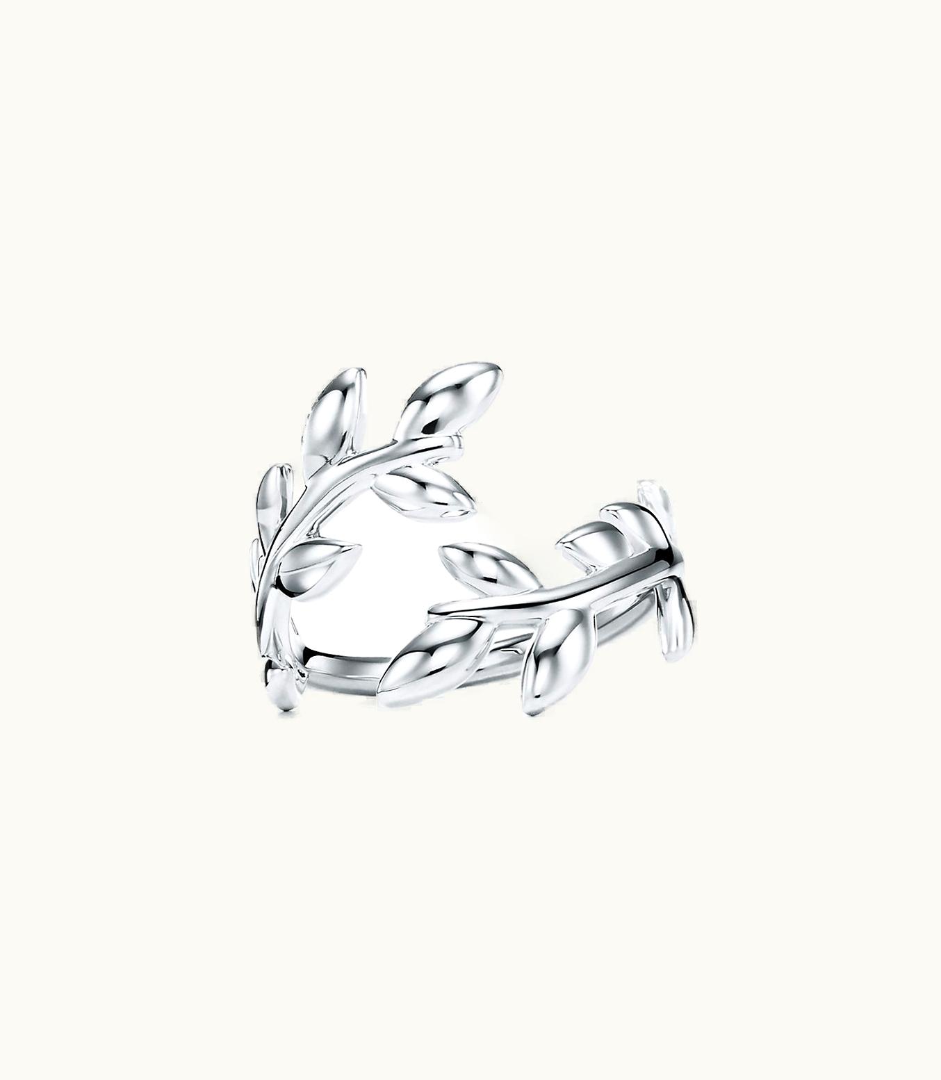 Tiffany & Co Paloma Picasso® Olive Leaf Bypass Ring In Silver