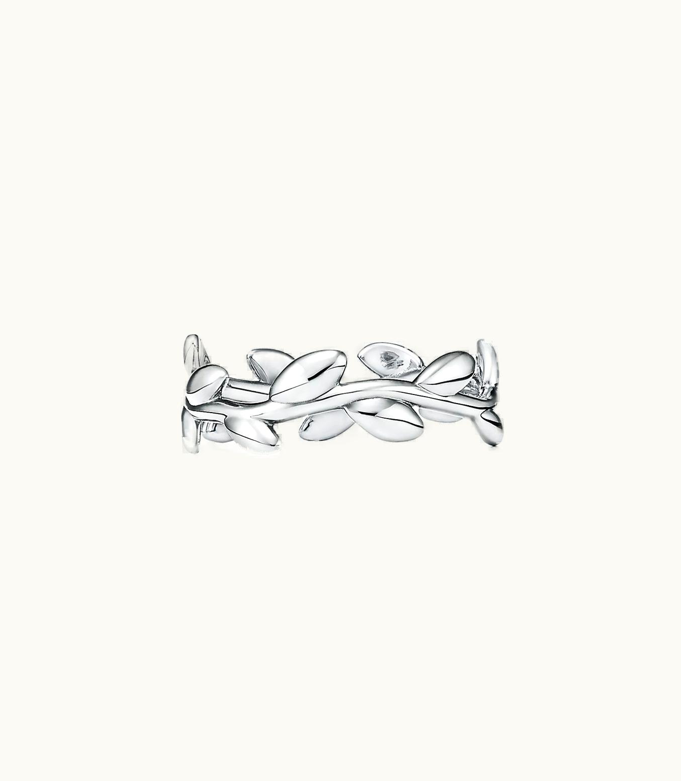Tiffany & Co Paloma Picasso® Olive Leaf Band Ring In Silver, Narrow