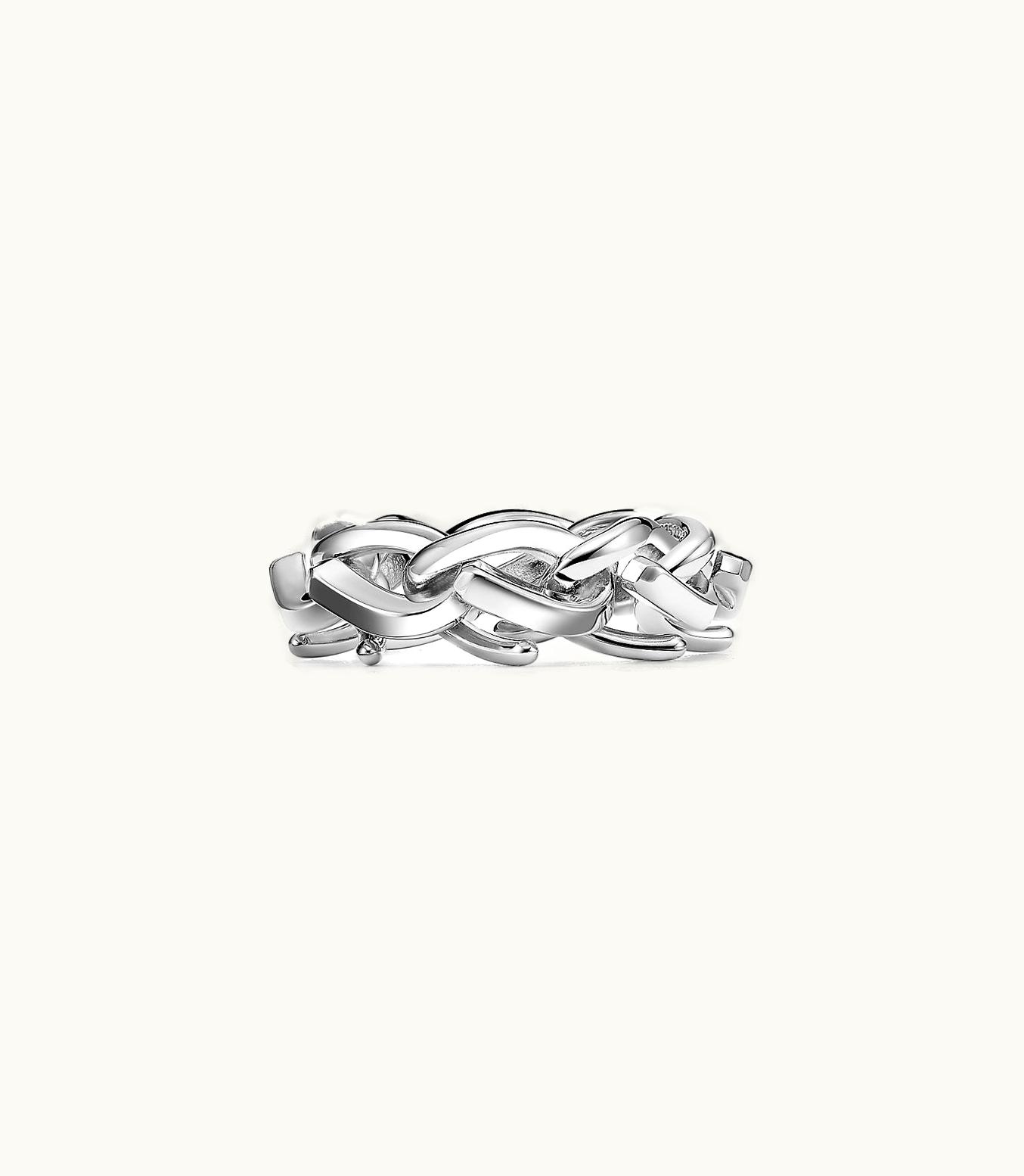 Tiffany & Co Tiffany Forge Link Ring In High-Polished Sterling Silver