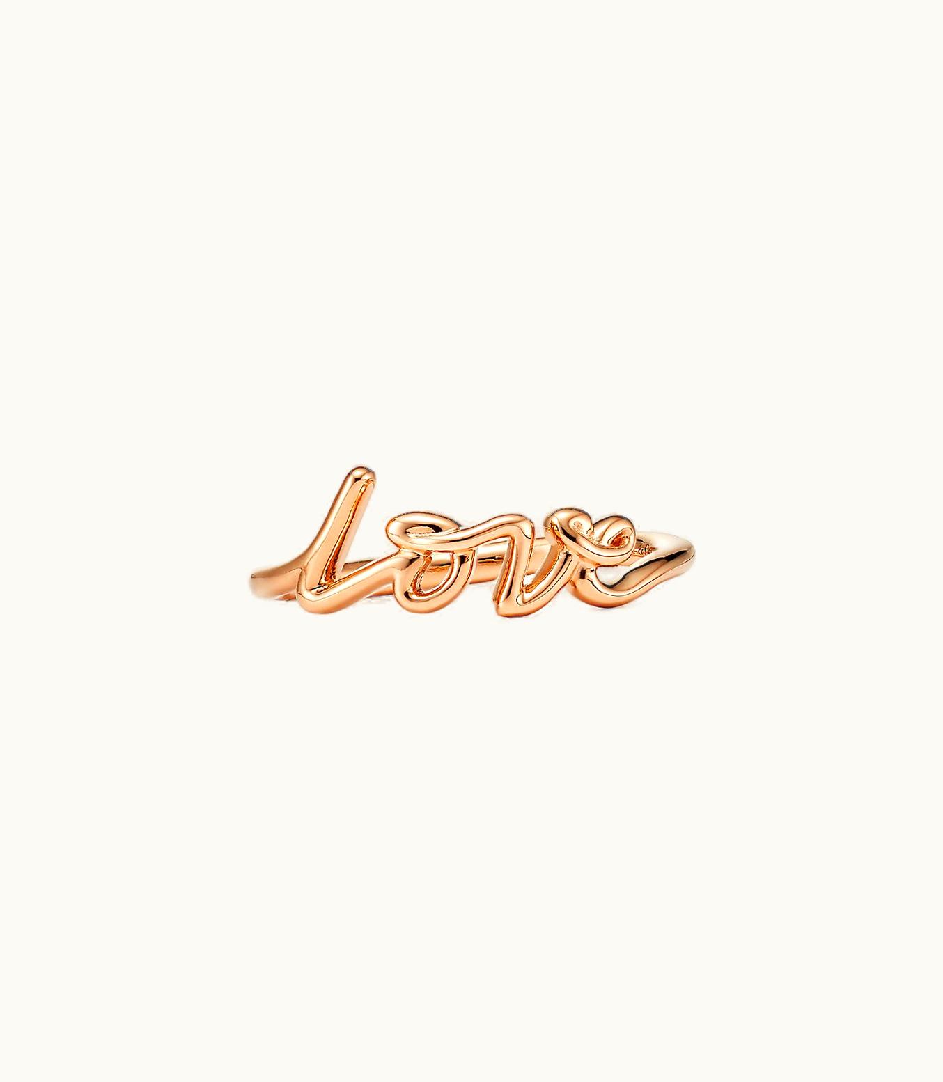 Tiffany & Co Paloma's Graffiti Love Ring In Rose Gold, Mini