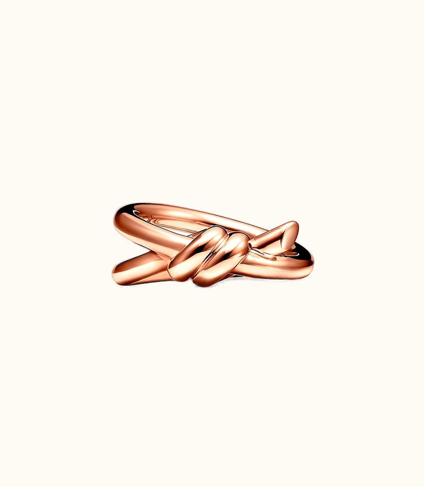 Tiffany & Co Tiffany Knot Double Row Ring In Rose Gold