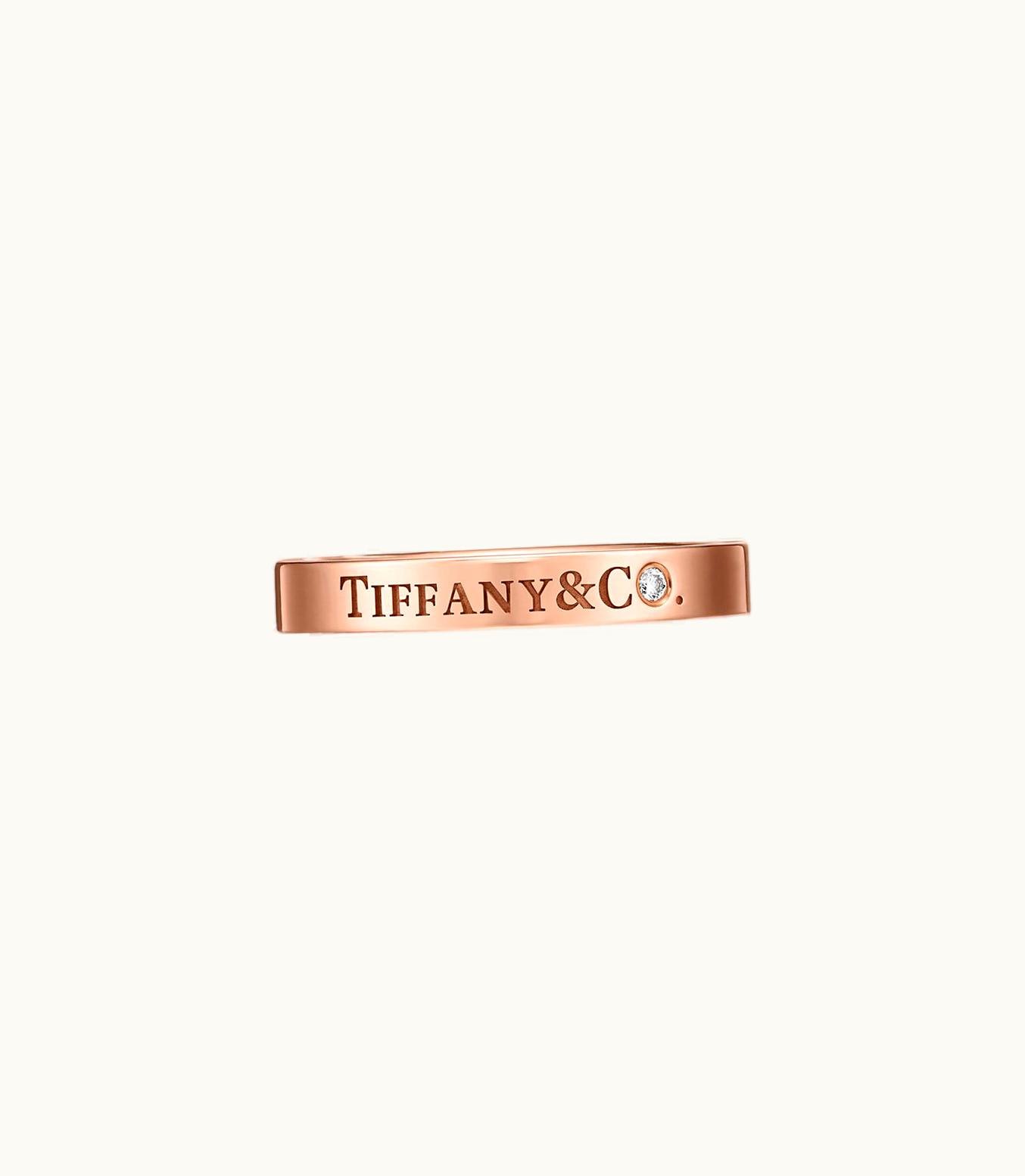 Tiffany & Co T&Co.® Band Ring In Rose Gold With A Diamond