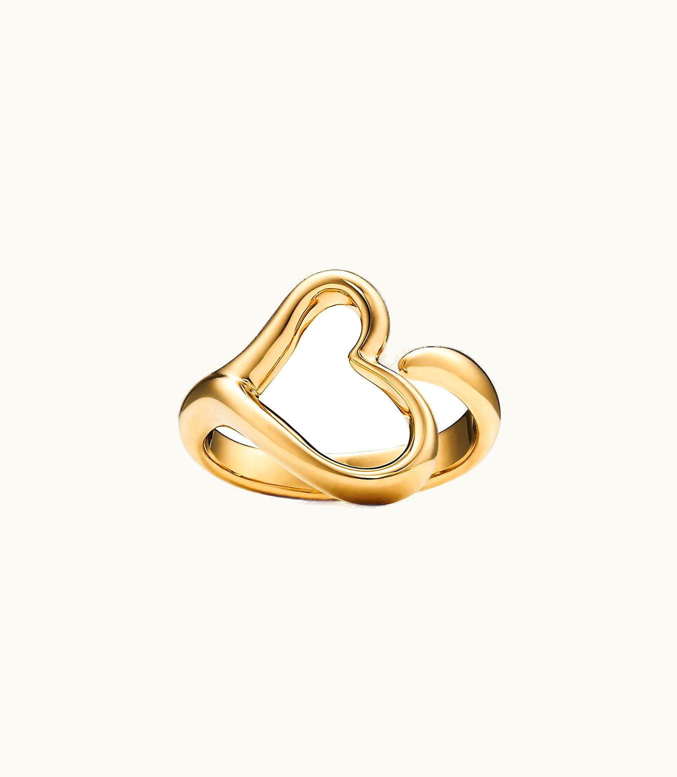 Tiffany & Co Elsa Peretti® Open Heart Ring In Yellow Gold