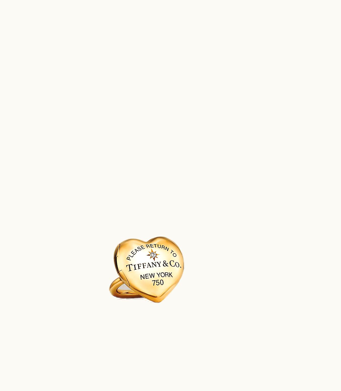 Tiffany & Co Return To Tiffany™ Full Heart Ring In Yellow Gold With Diamonds