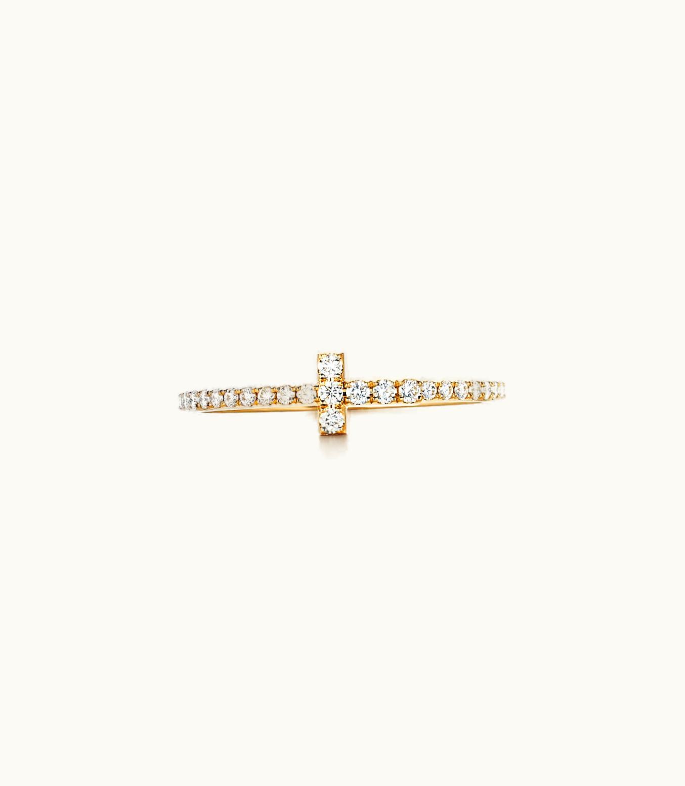 Tiffany & Co Tiffany T Diamond Wire Band Ring In 18K Gold