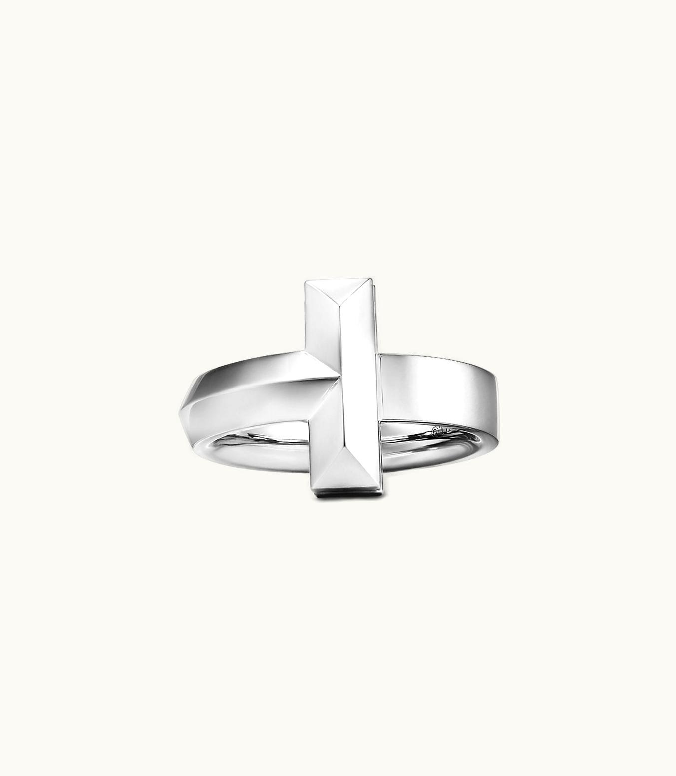 Tiffany & Co Tiffany T T1 Ring In White Gold, 4.5 Mm Wide