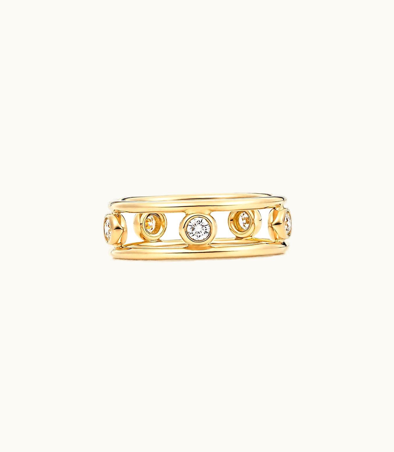 Tiffany & Co Elsa Peretti® Diamonds By The Yard® Ring In 18C Gold With Diamonds