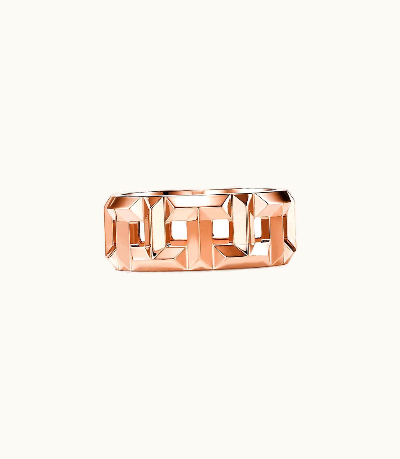 Tiffany & Co Tiffany T True 8 Mm Ring In 18K Rose Gold