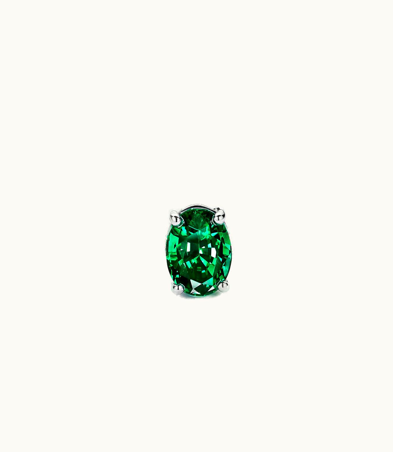 Tiffany & Co Tiffany Novo® Oval Emerald Ring In Platinum With Pavé Diamonds