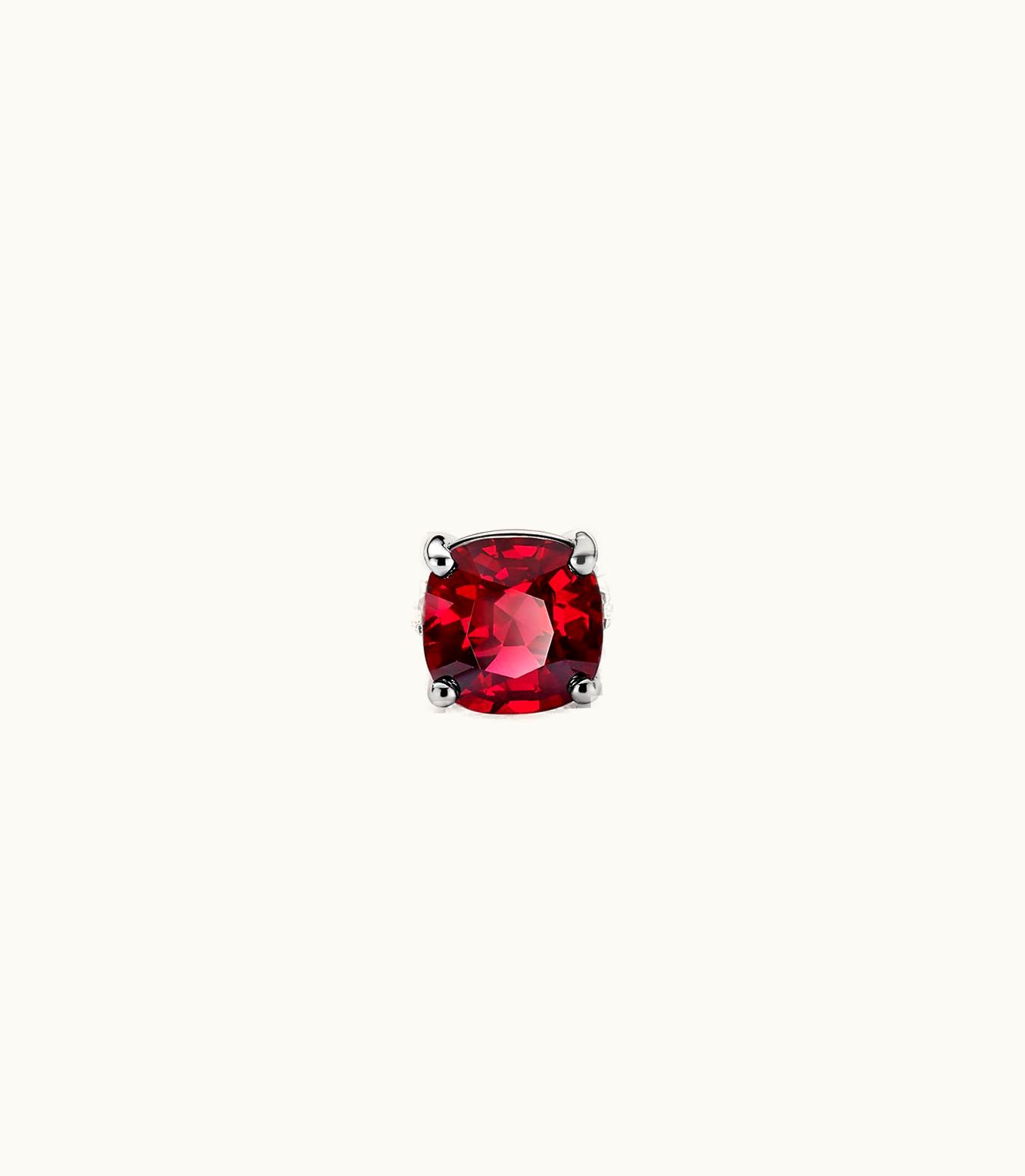 Tiffany & Co Tiffany Novo® Cushion-Cut Ruby Ring In Platinum With Pavé Diamonds