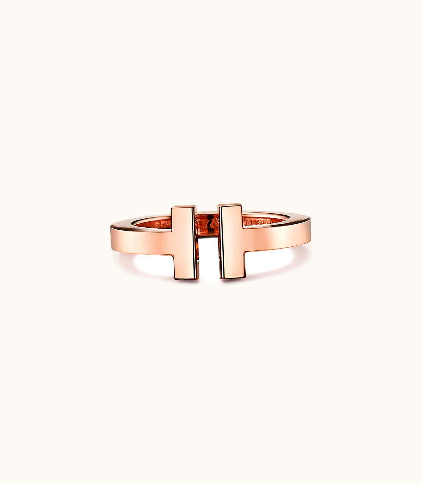 Tiffany & Co Tiffany T Square Ring In Rose Gold