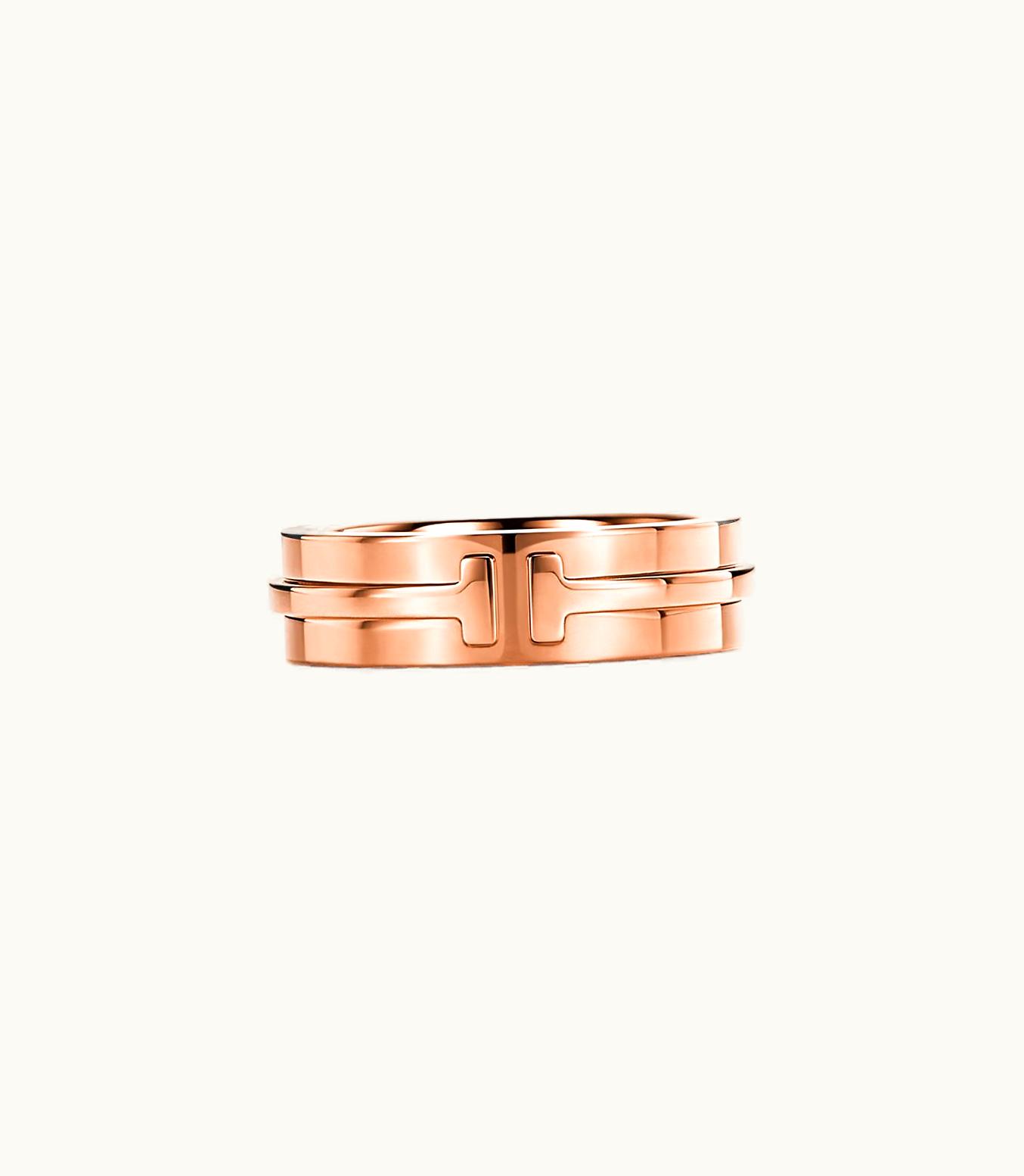 Tiffany & Co Tiffany T Wide Ring In 18K Rose Gold, 5.5 Mm Wide