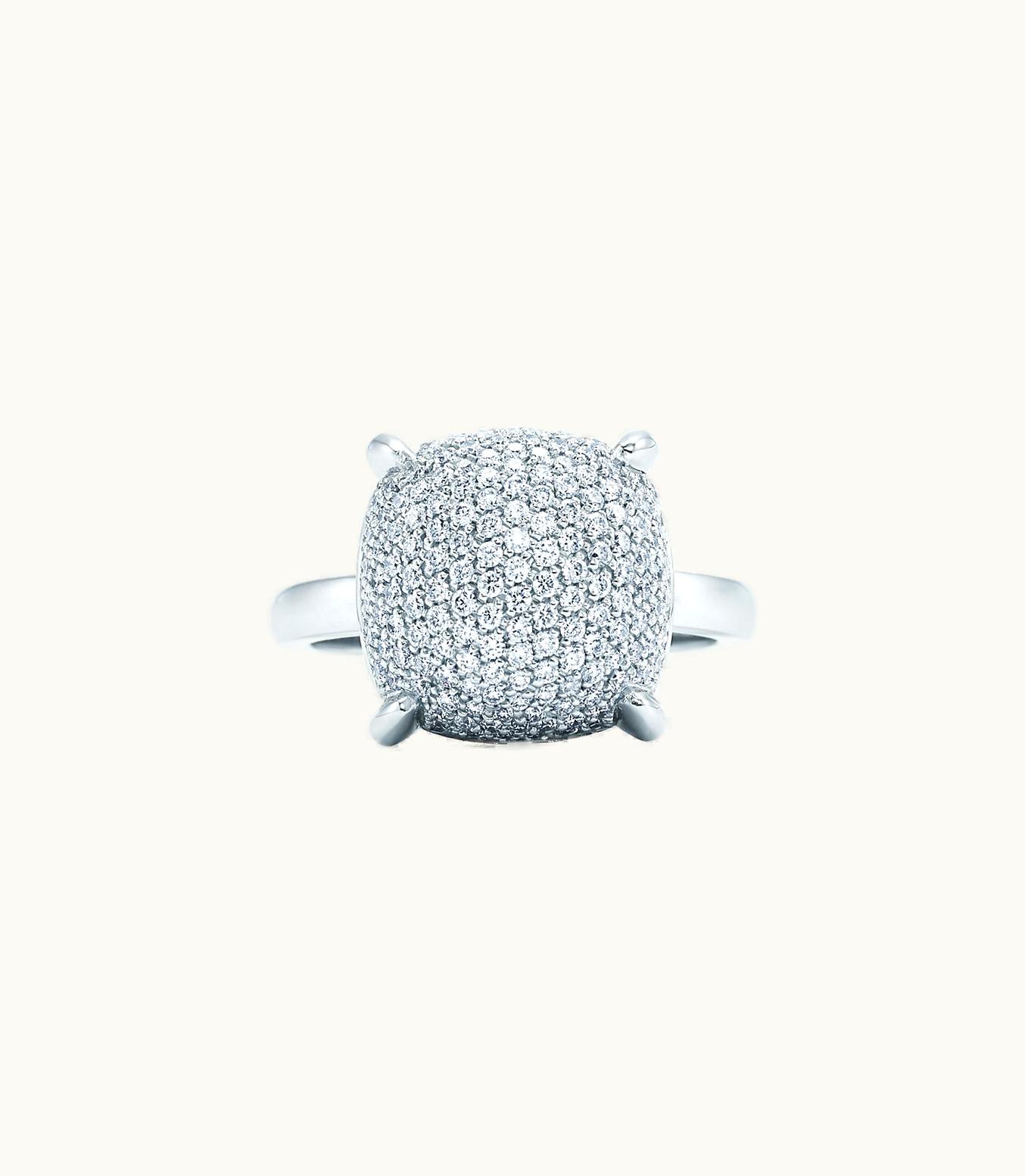 Tiffany & Co Paloma's Sugar Stacks Ring In 18K White Gold With Diamonds