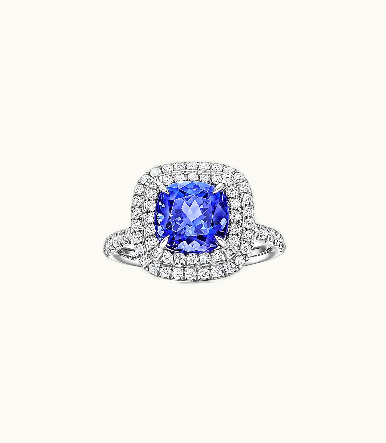Tiffany & Co Tiffany Soleste Ring In Platinum With Diamonds And A Tanzanite 60142938