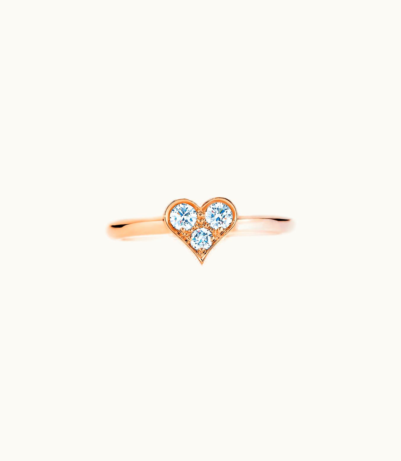 Tiffany & Co Tiffany Hearts™ Ring In 18K Rose Gold With Diamonds