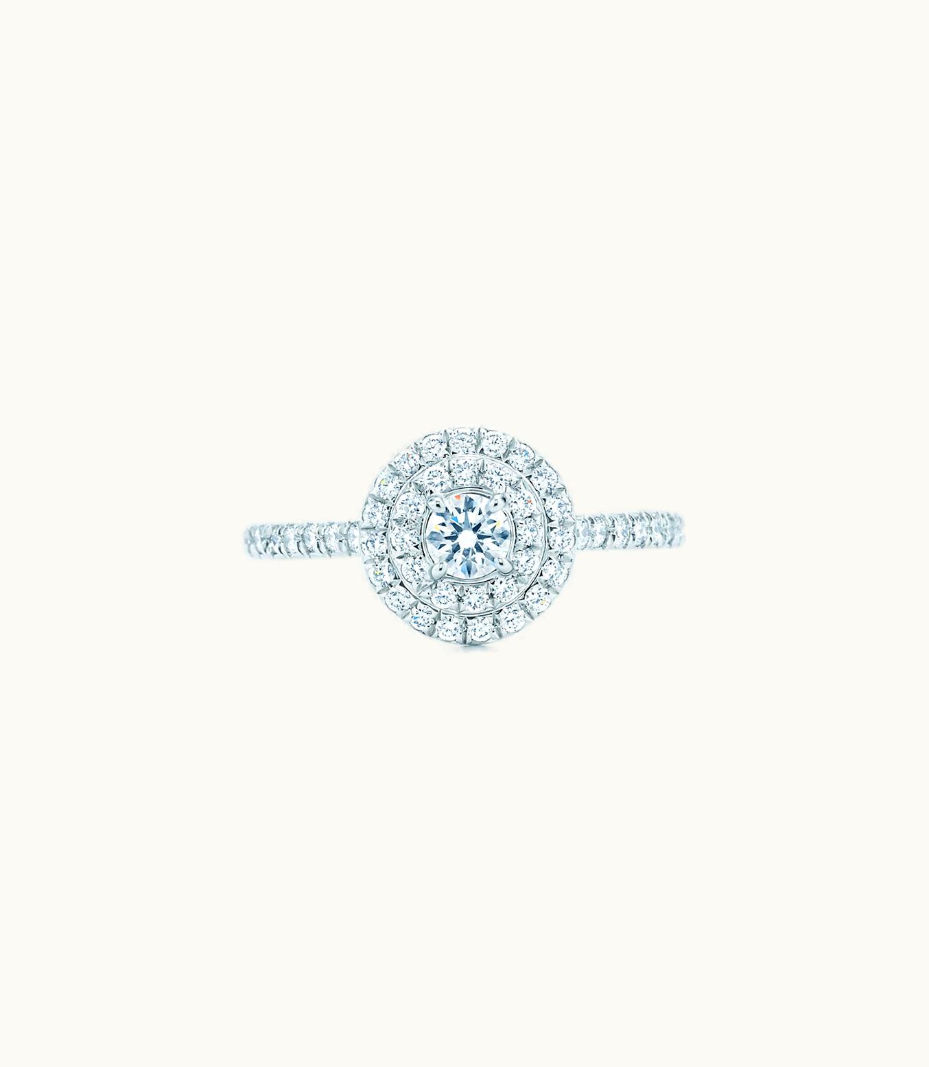 Tiffany & Co Tiffany Soleste Ring In Platinum With Round Brilliant Diamonds