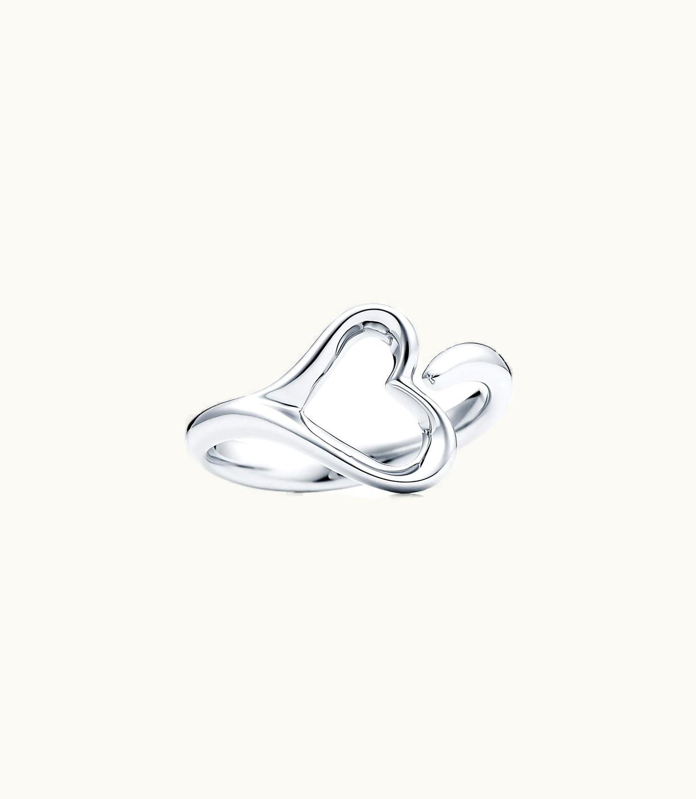 Tiffany & Co Elsa Peretti® Open Heart Ring In Sterling Silver, Small