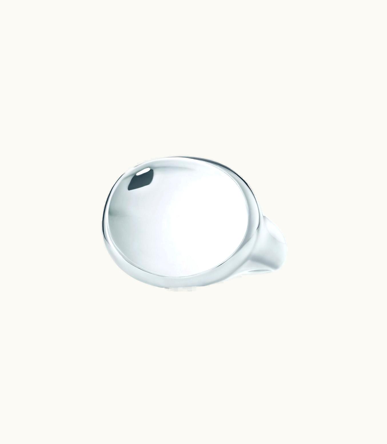 Tiffany & Co Elsa Peretti® Cabochon Ring In Sterling Silver With Rock Crystal, 19 Mm Wide