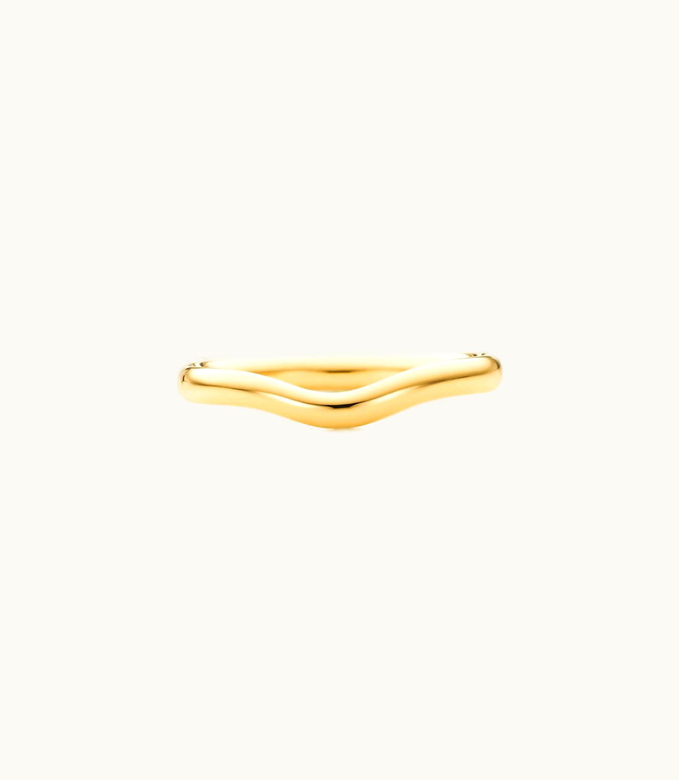 Tiffany & Co Elsa Peretti® Wedding Band Ring In 18K Gold, 2 Mm Wide