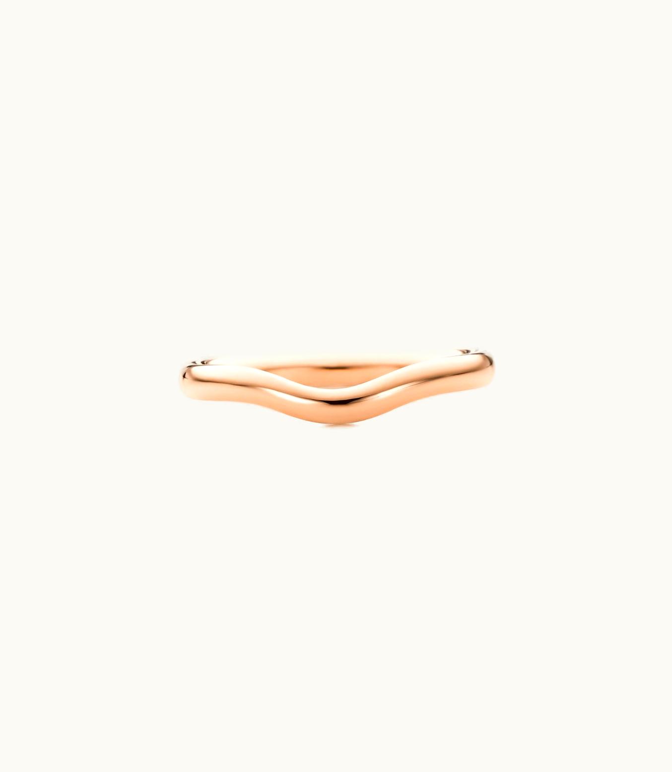 Tiffany & Co Elsa Peretti® Wedding Band Ring In 18K Rose Gold, 2 Mm Wide