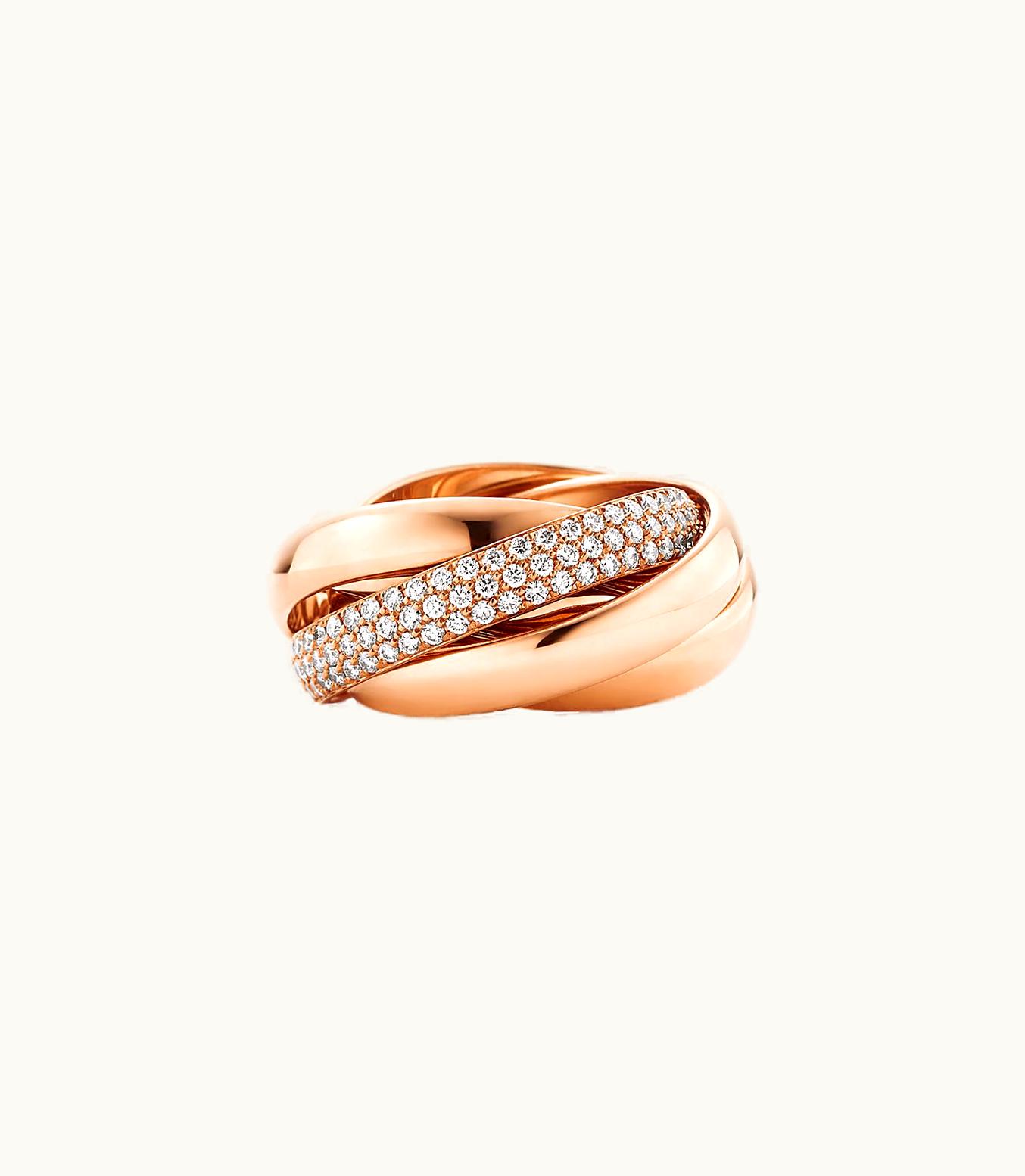 Tiffany & Co Paloma's Melody Five-Band Ring In 18K Rose Gold With Diamonds