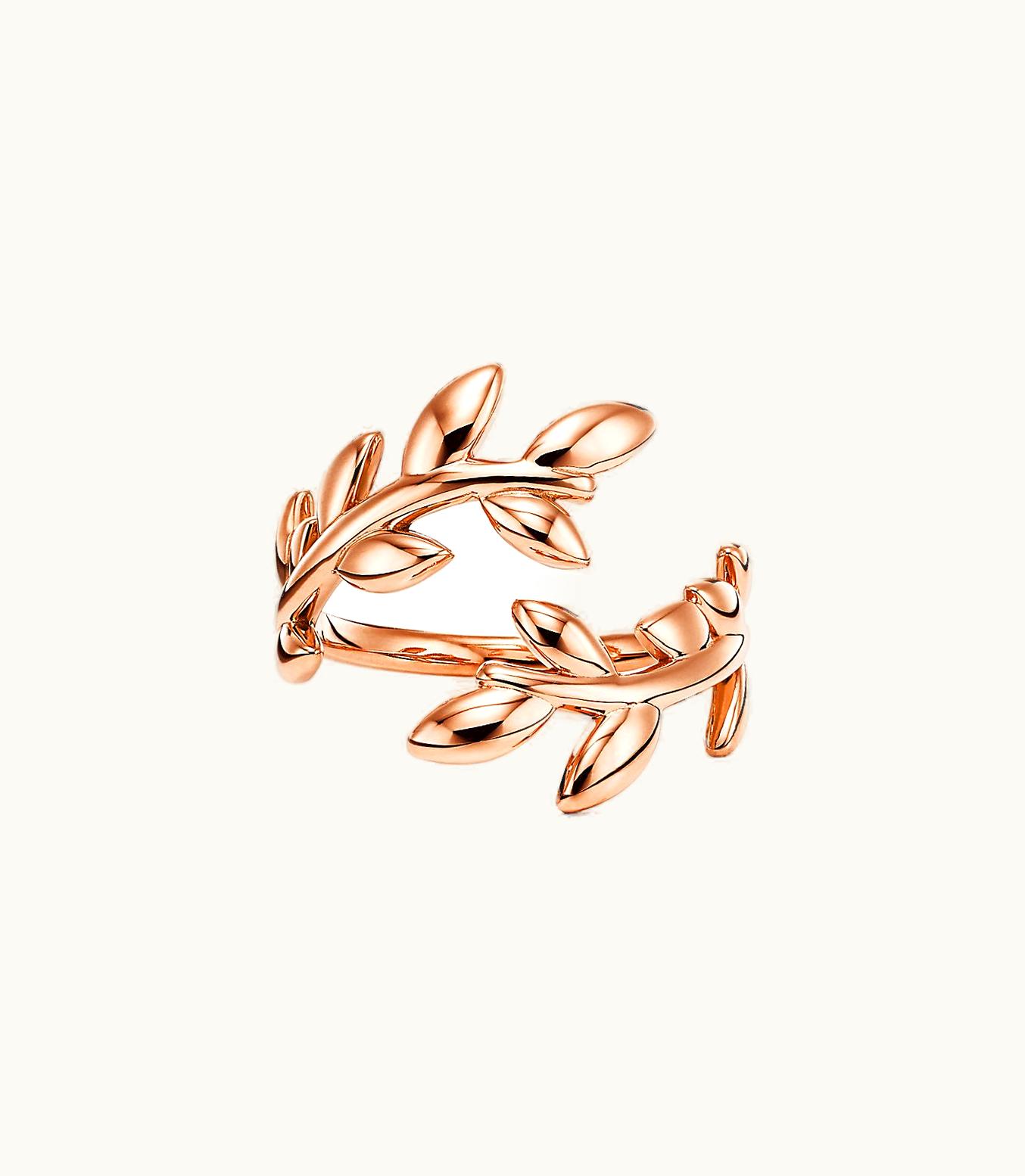 Tiffany & Co Paloma Picasso® Olive Leaf Bypass Ring In Rose Gold