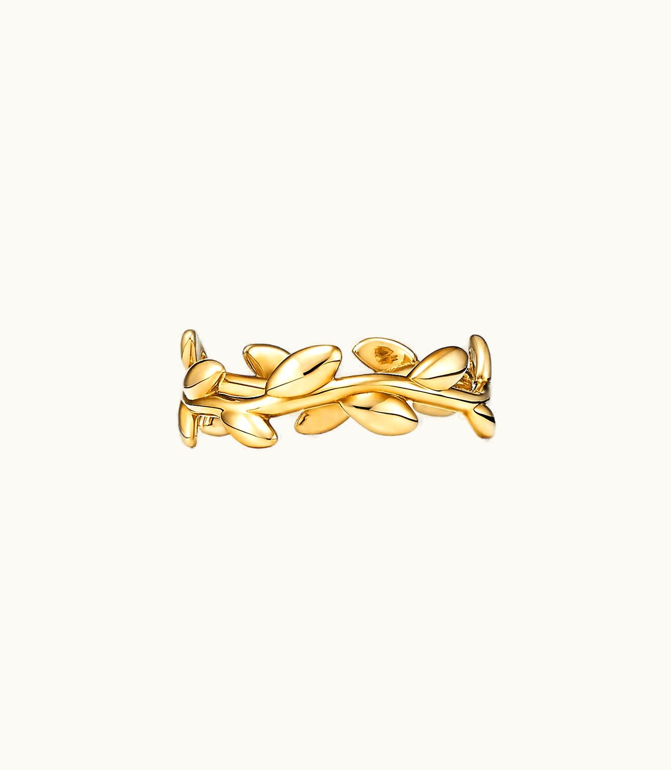 Tiffany & Co Paloma Picasso® Olive Leaf Band Ring In Yellow Gold, Narrow