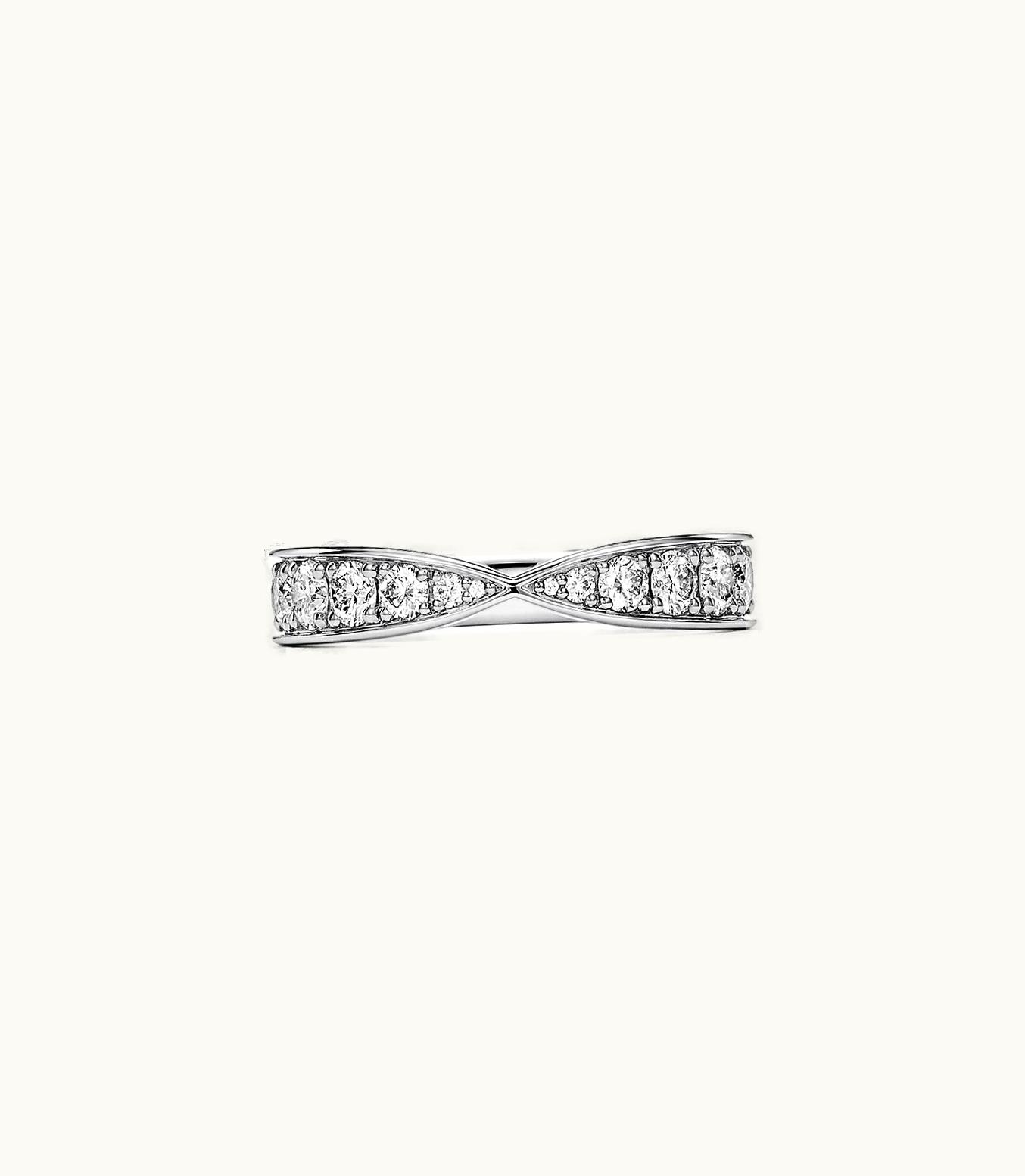 Tiffany & Co Tiffany Harmony® Band Ring In Platinum With Diamonds, 4.3 Mm
